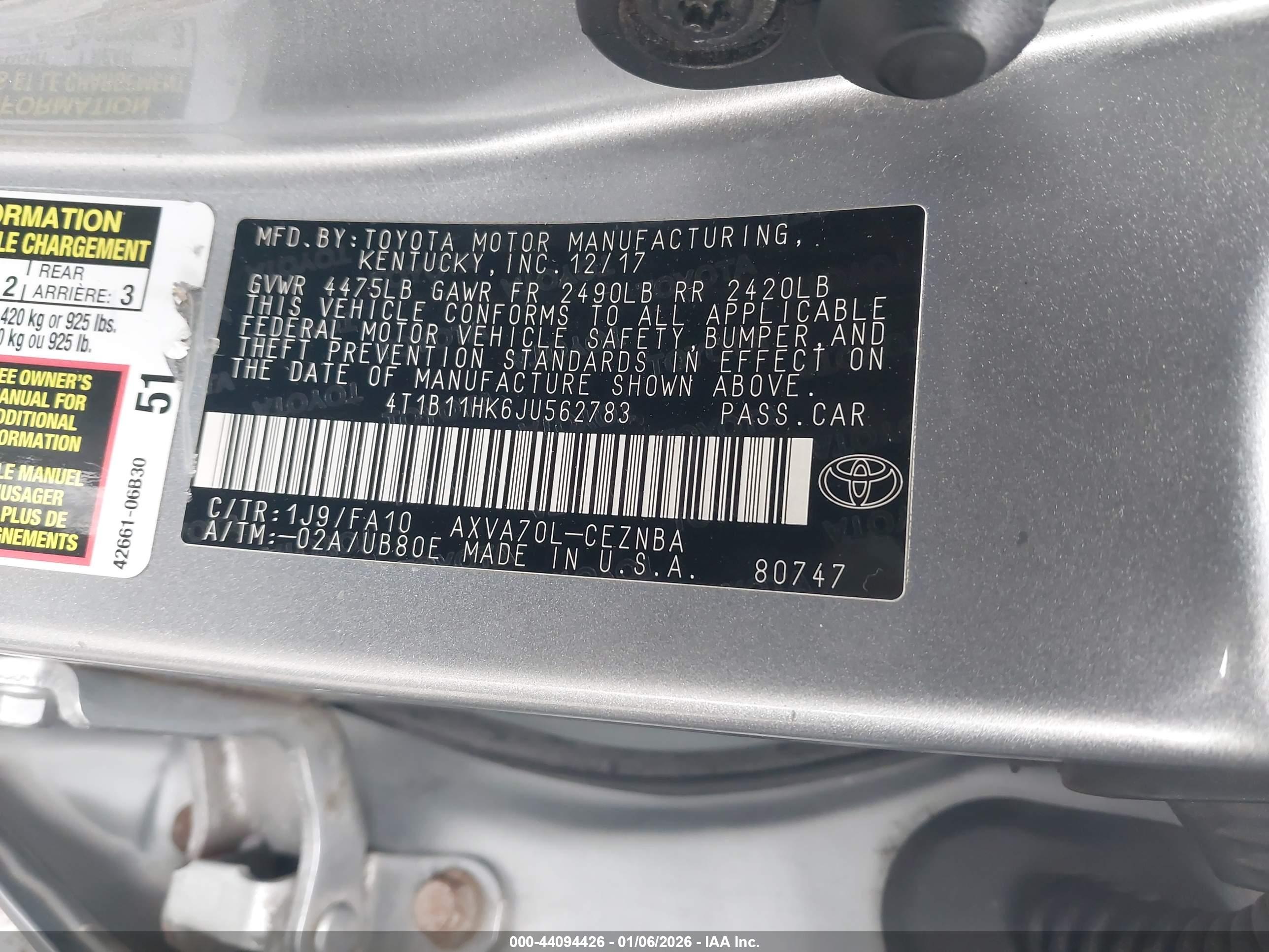TOYOTA CAMRY image 9
