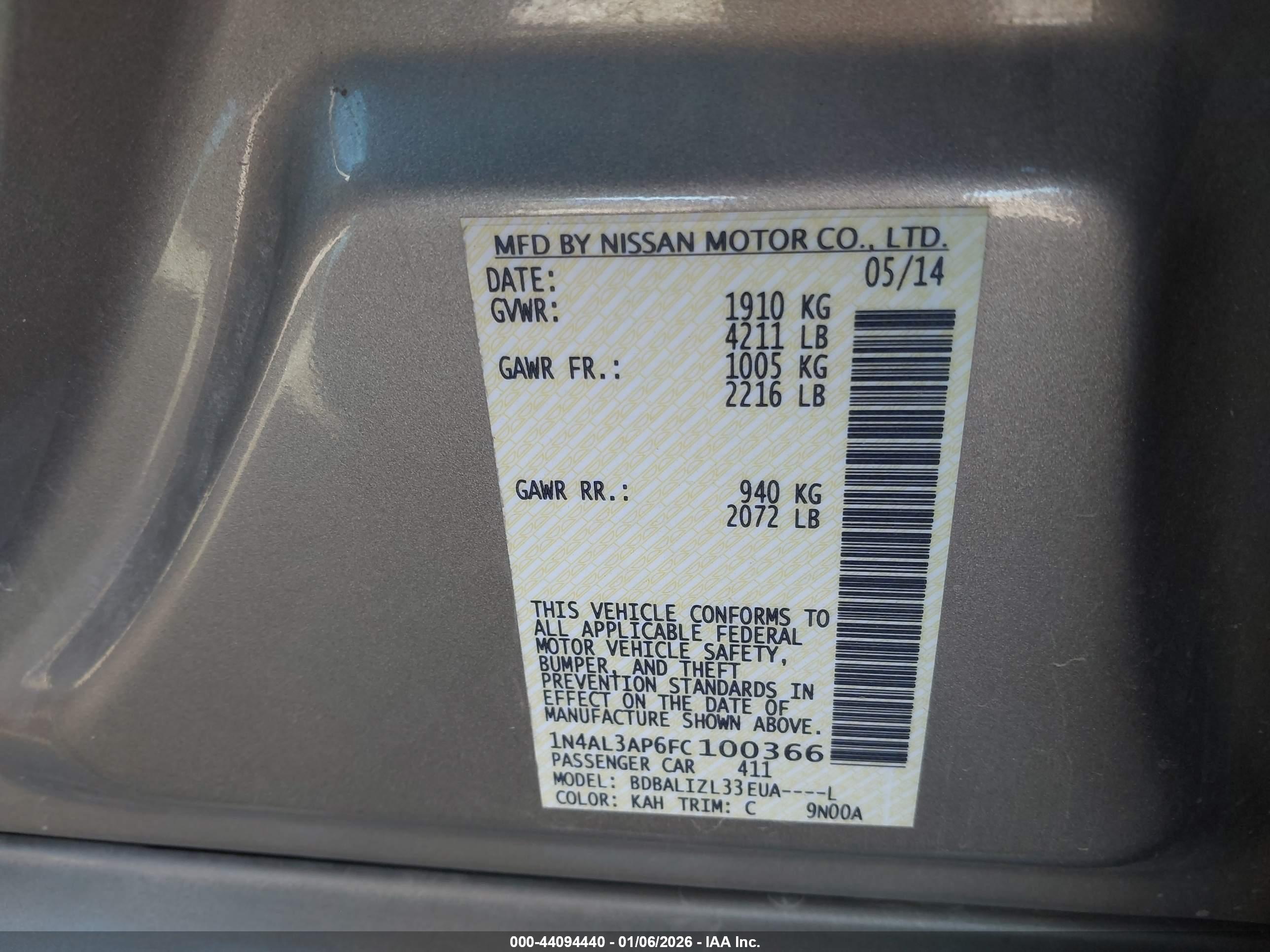 NISSAN ALTIMA image 9