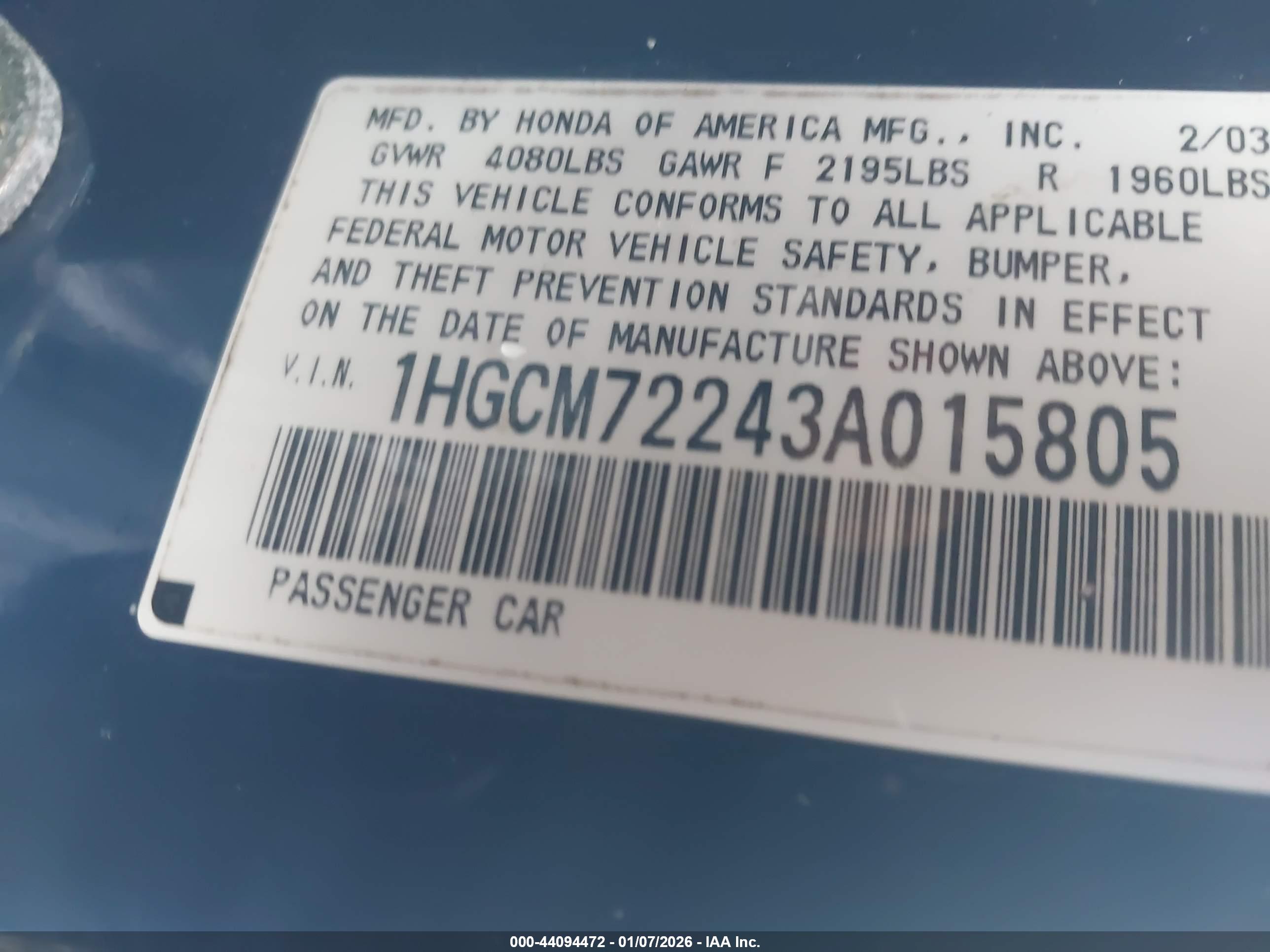 HONDA ACCORD image 9
