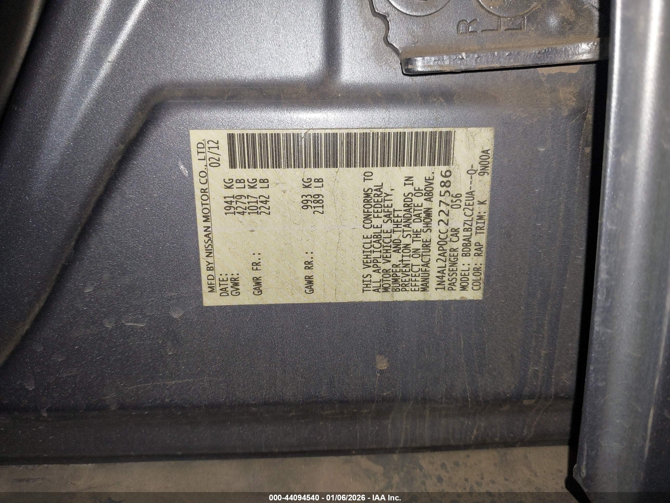 NISSAN ALTIMA image 9