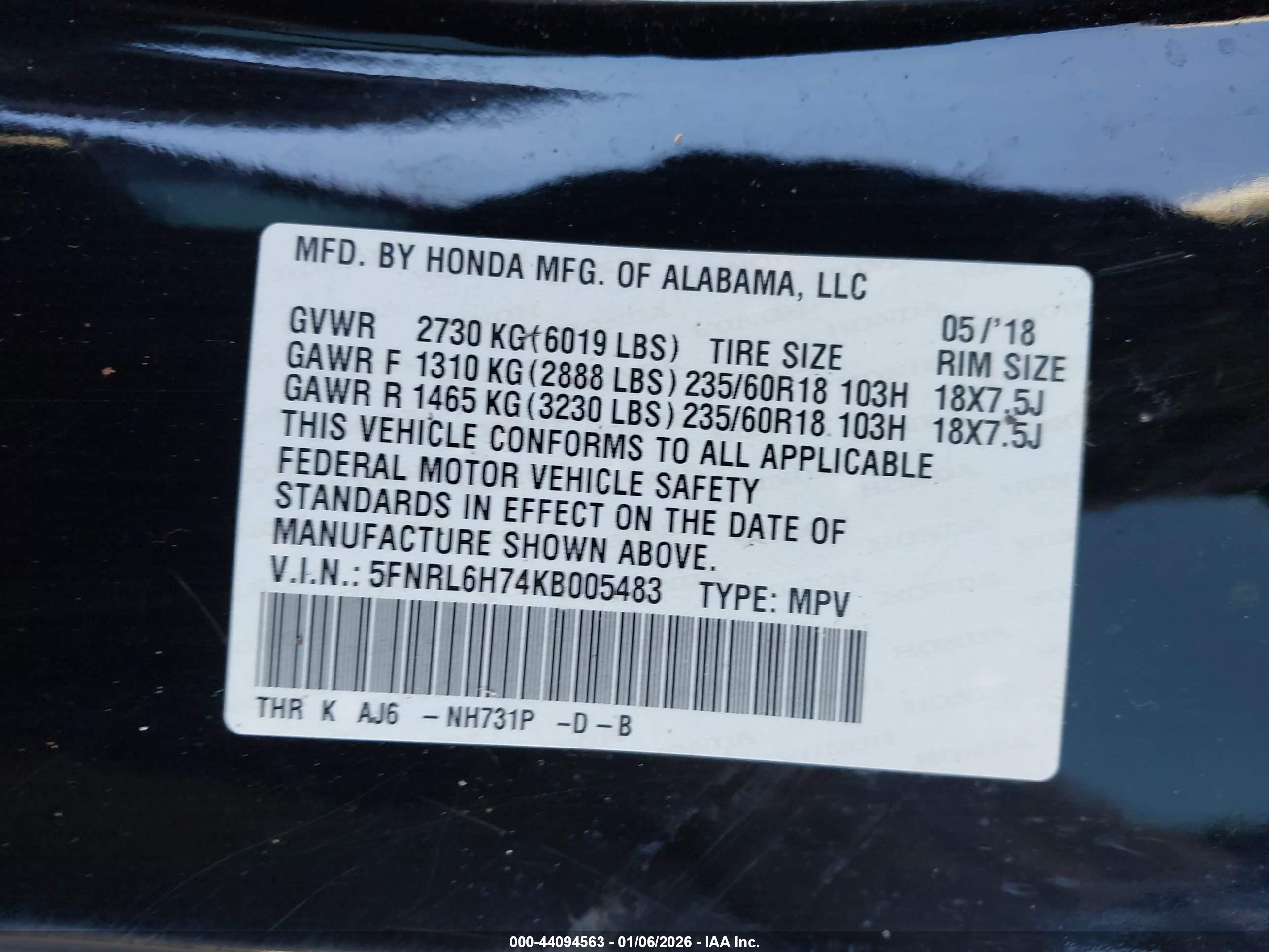 HONDA ODYSSEY image 9
