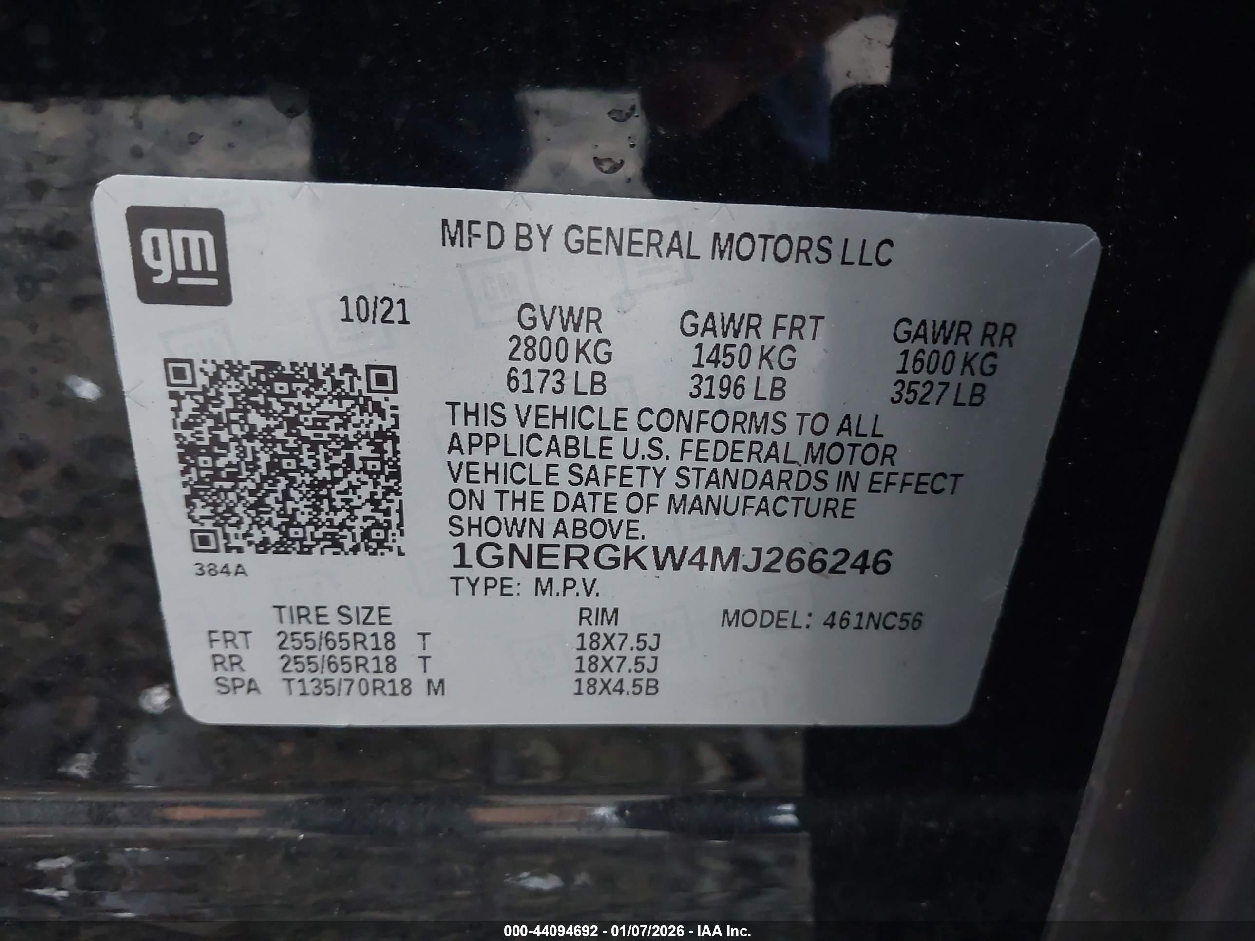 CHEVROLET TRAVERSE image 9