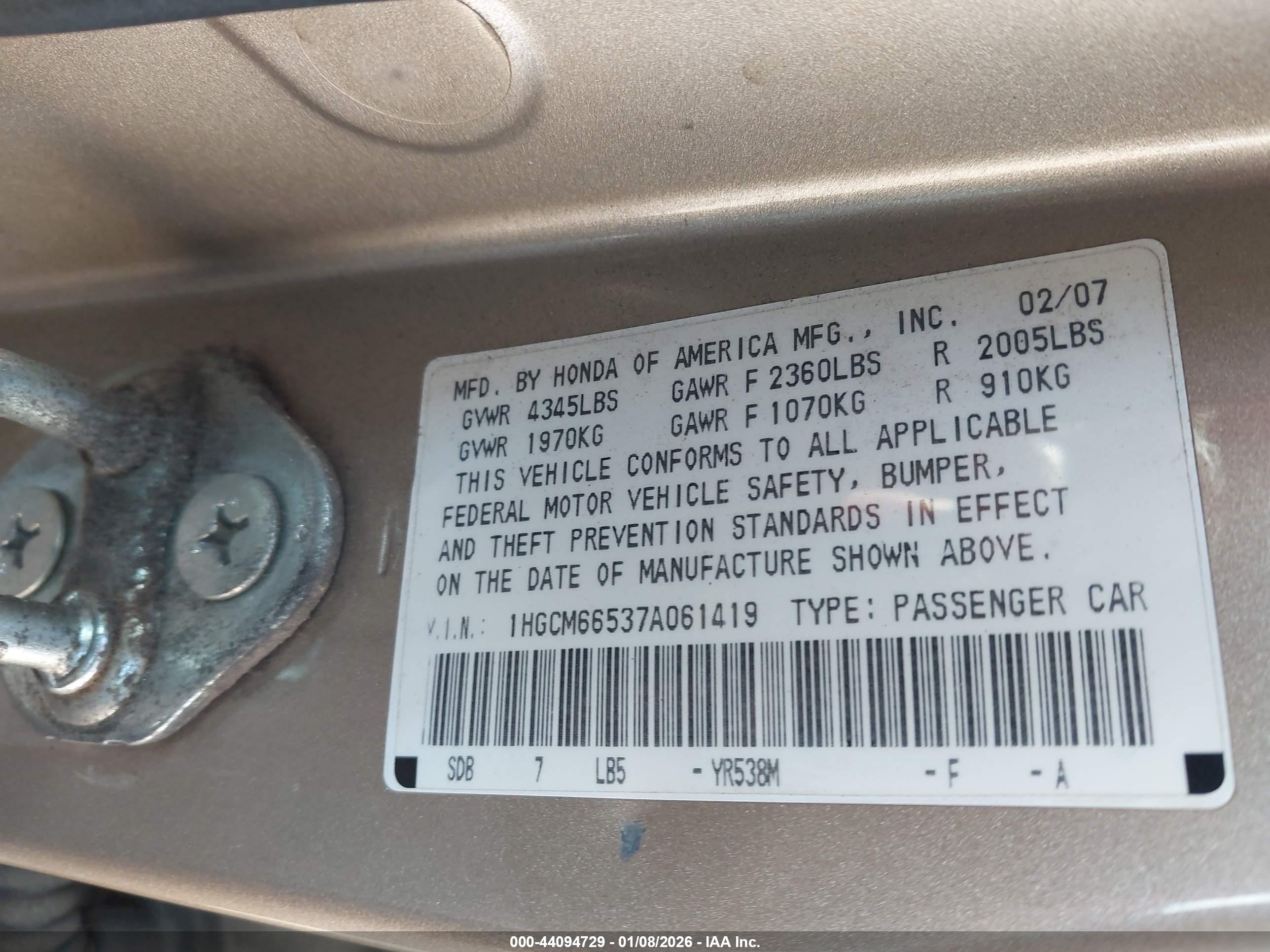 HONDA ACCORD image 9