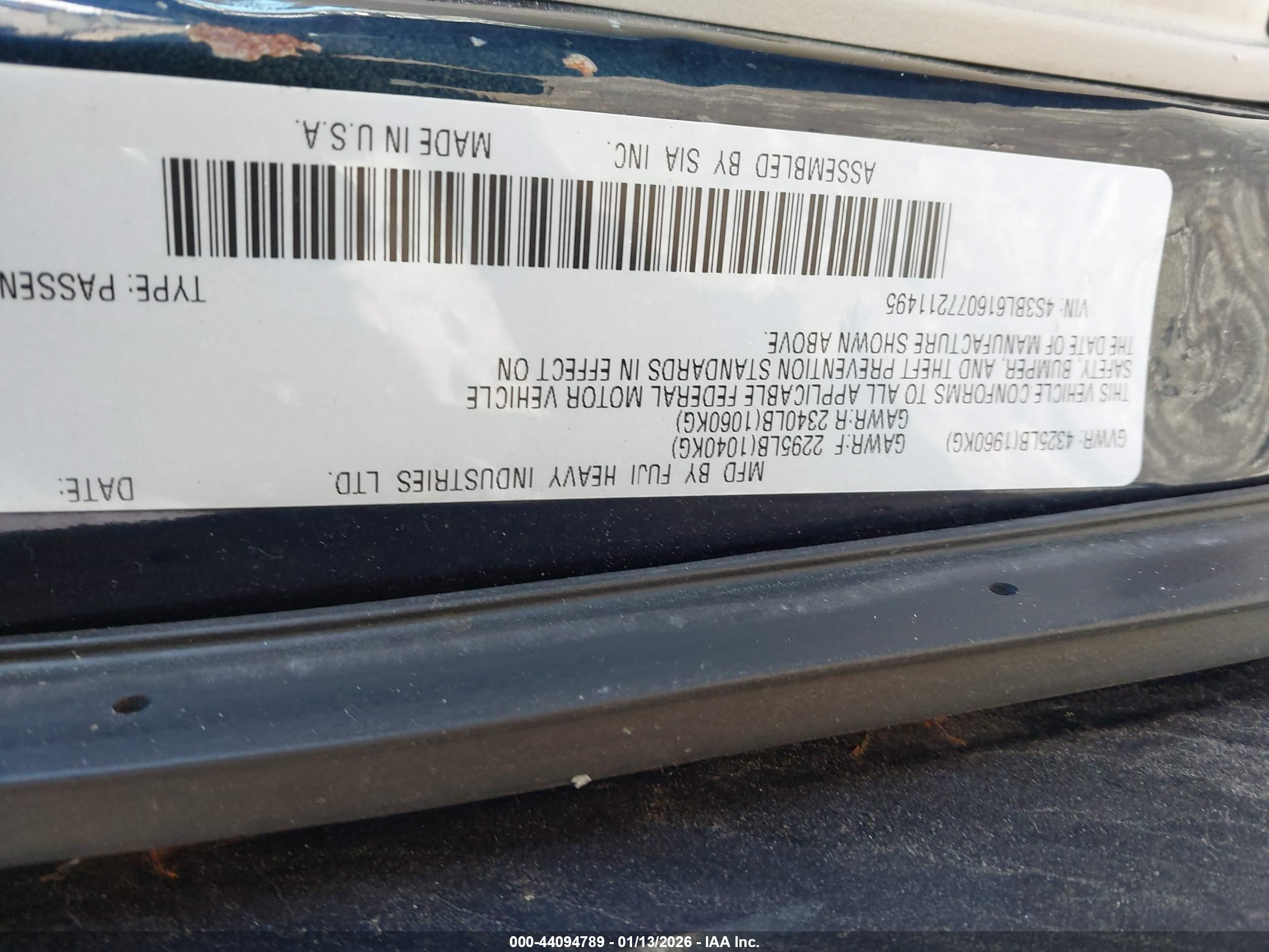 SUBARU LEGACY image 9