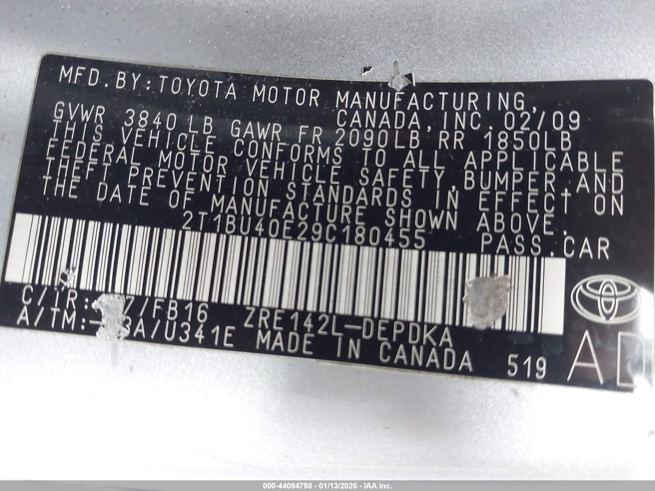 TOYOTA COROLLA image 9