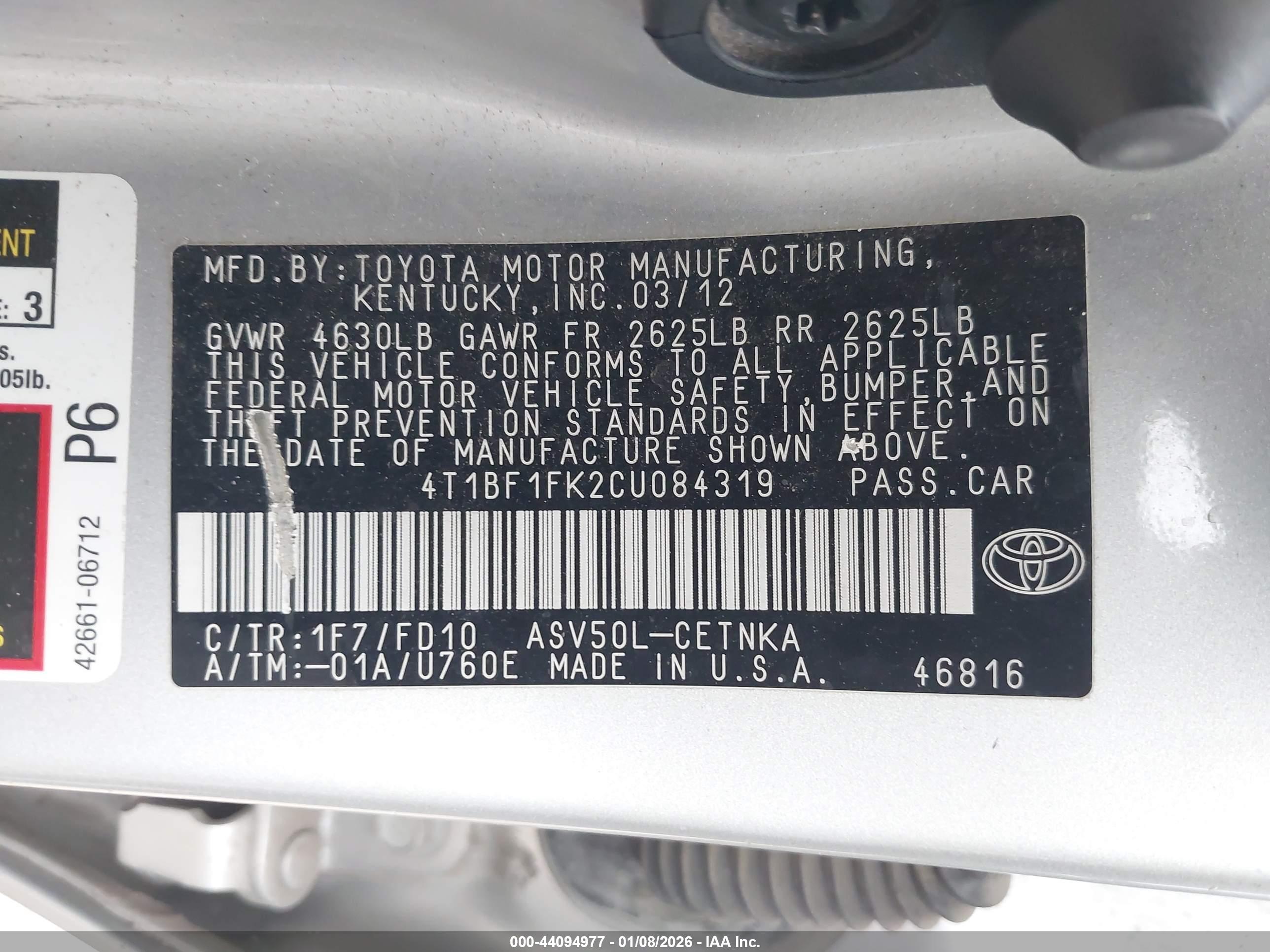 TOYOTA CAMRY image 9