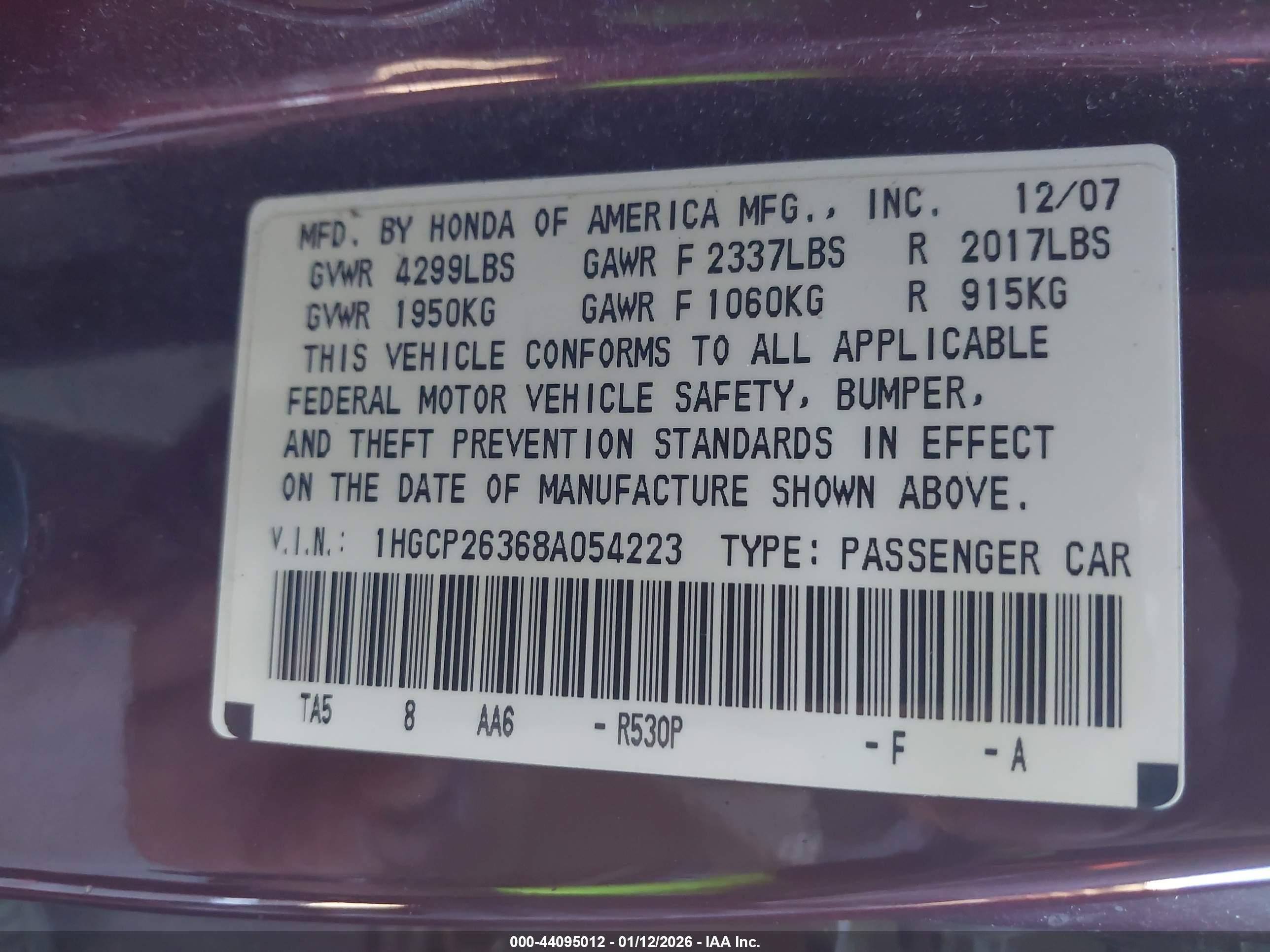 HONDA ACCORD image 9