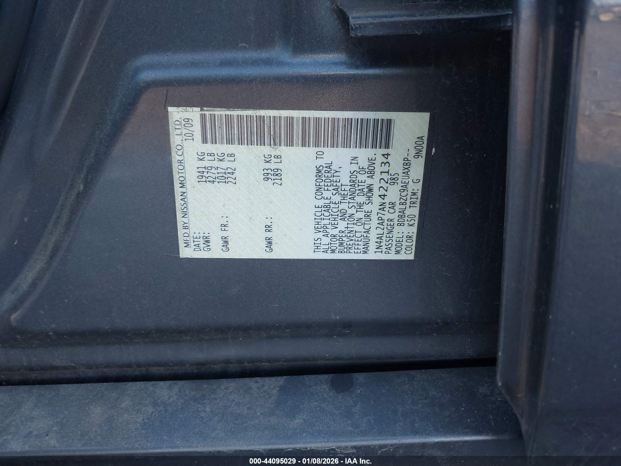 NISSAN ALTIMA image 9