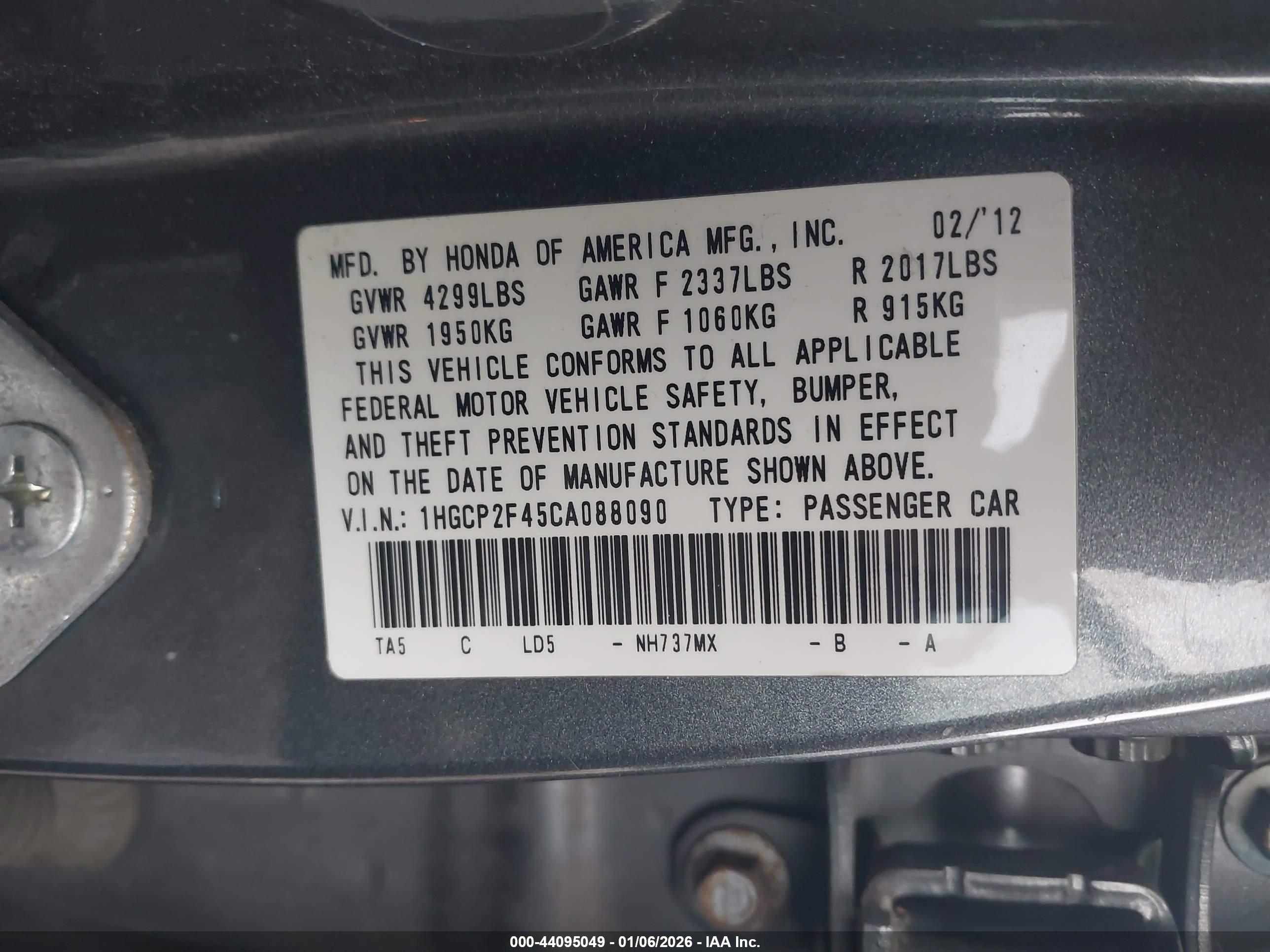 HONDA ACCORD image 9