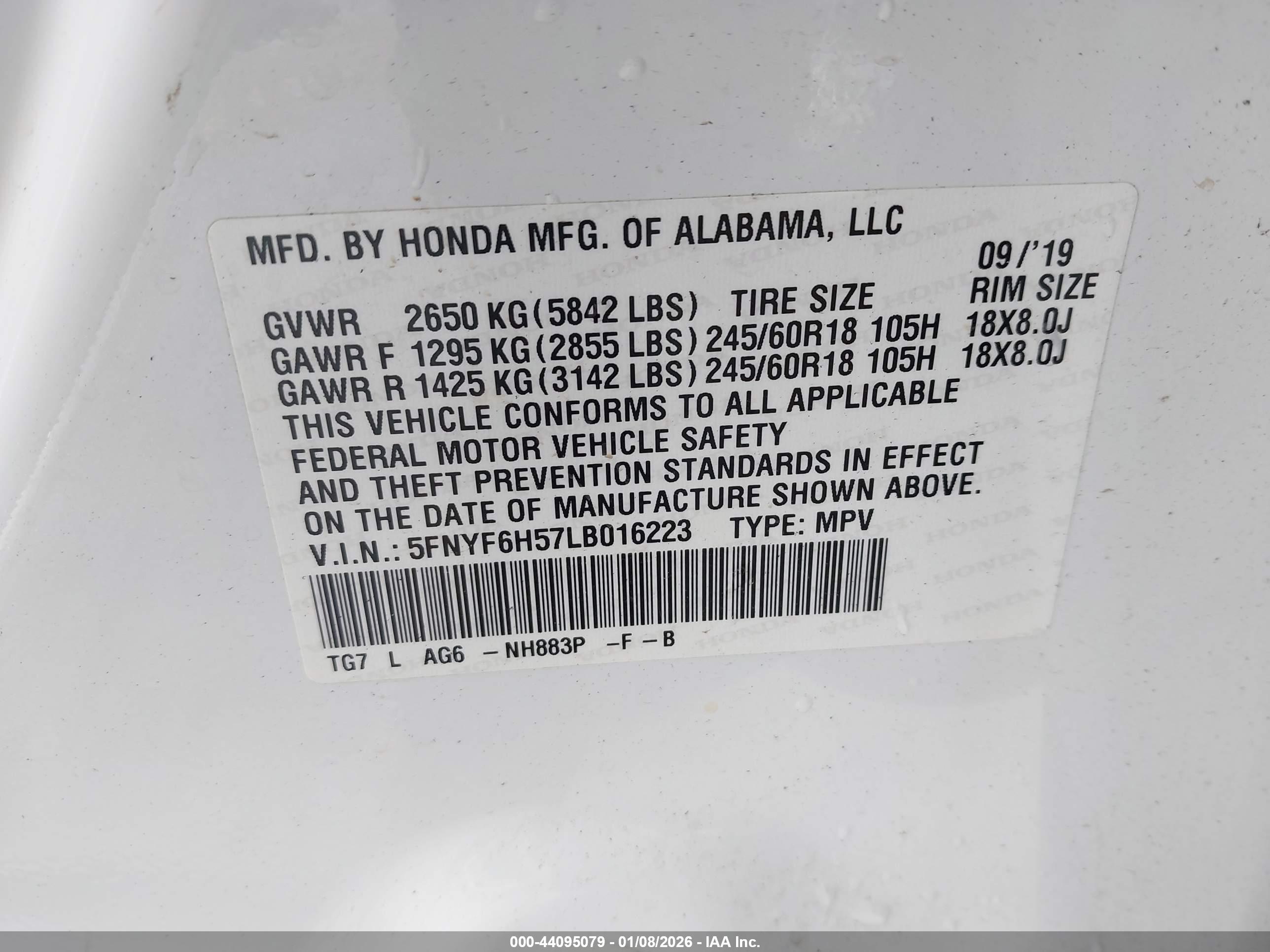 HONDA PILOT image 9