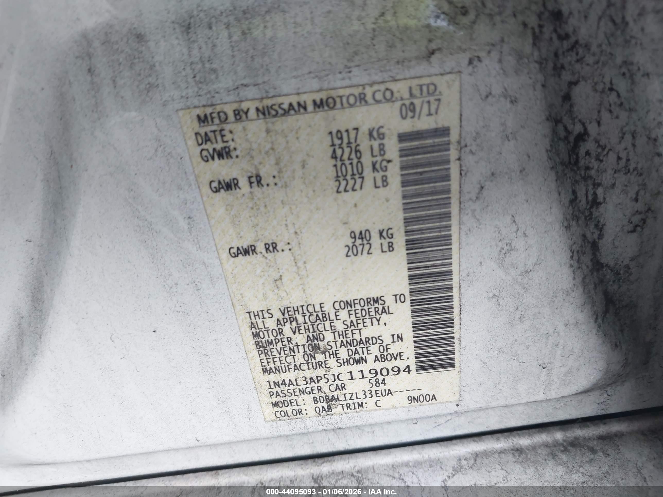 NISSAN ALTIMA image 9