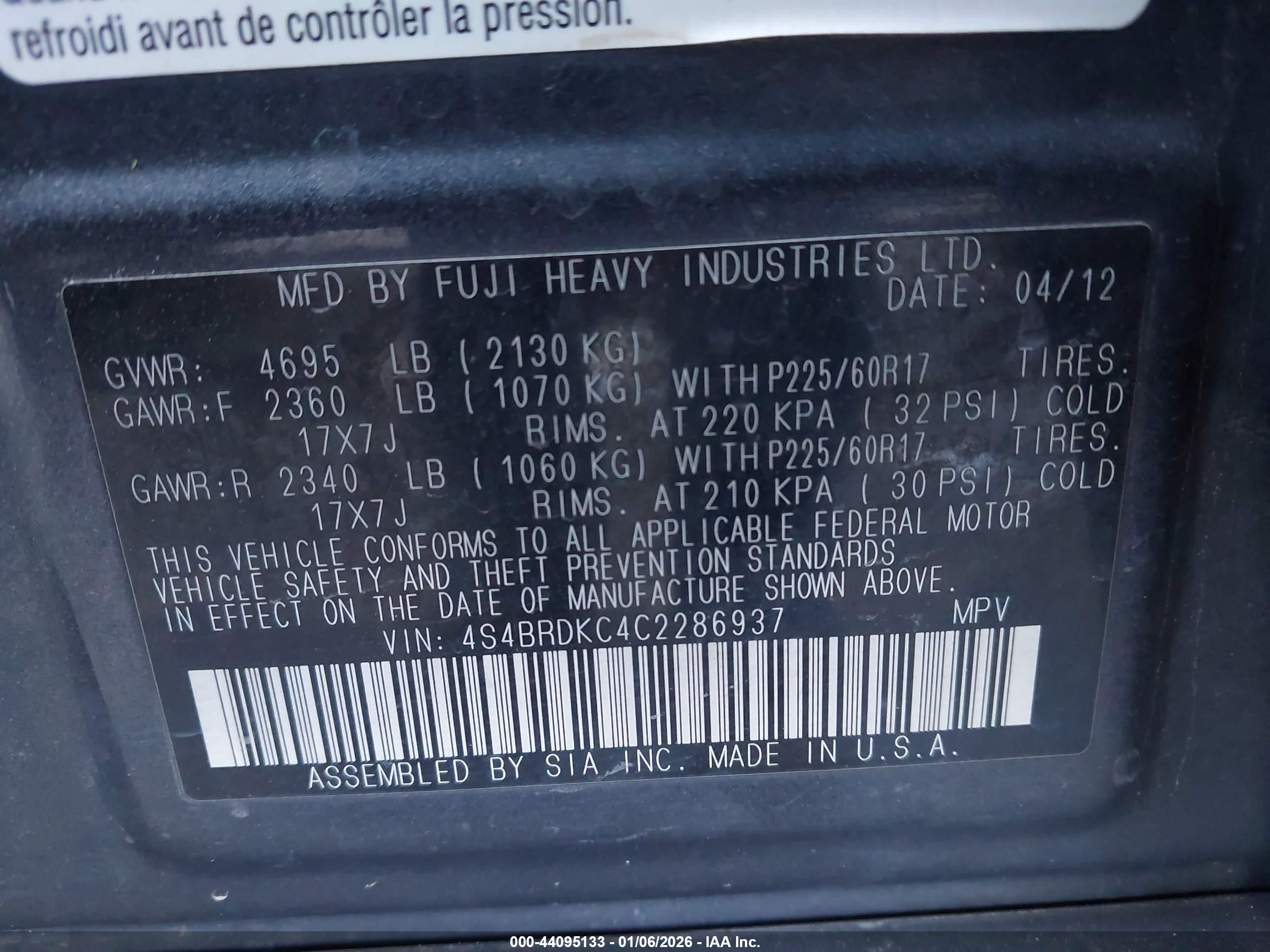 SUBARU OUTBACK image 9