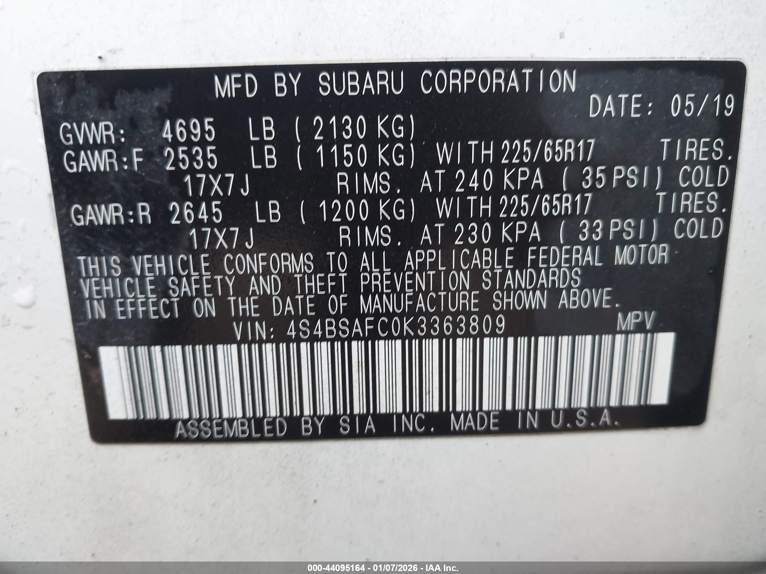 SUBARU OUTBACK image 9