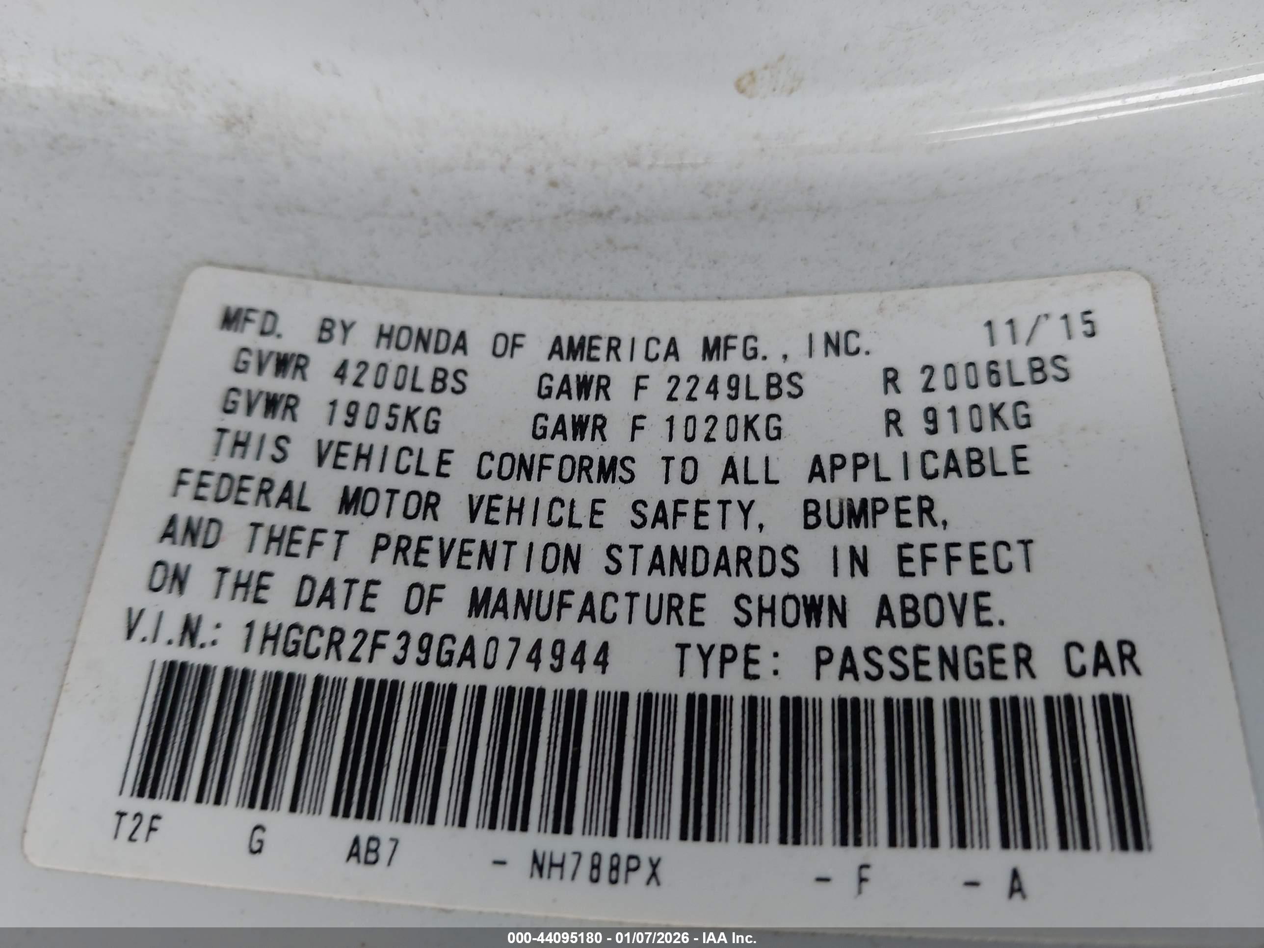 HONDA ACCORD image 9