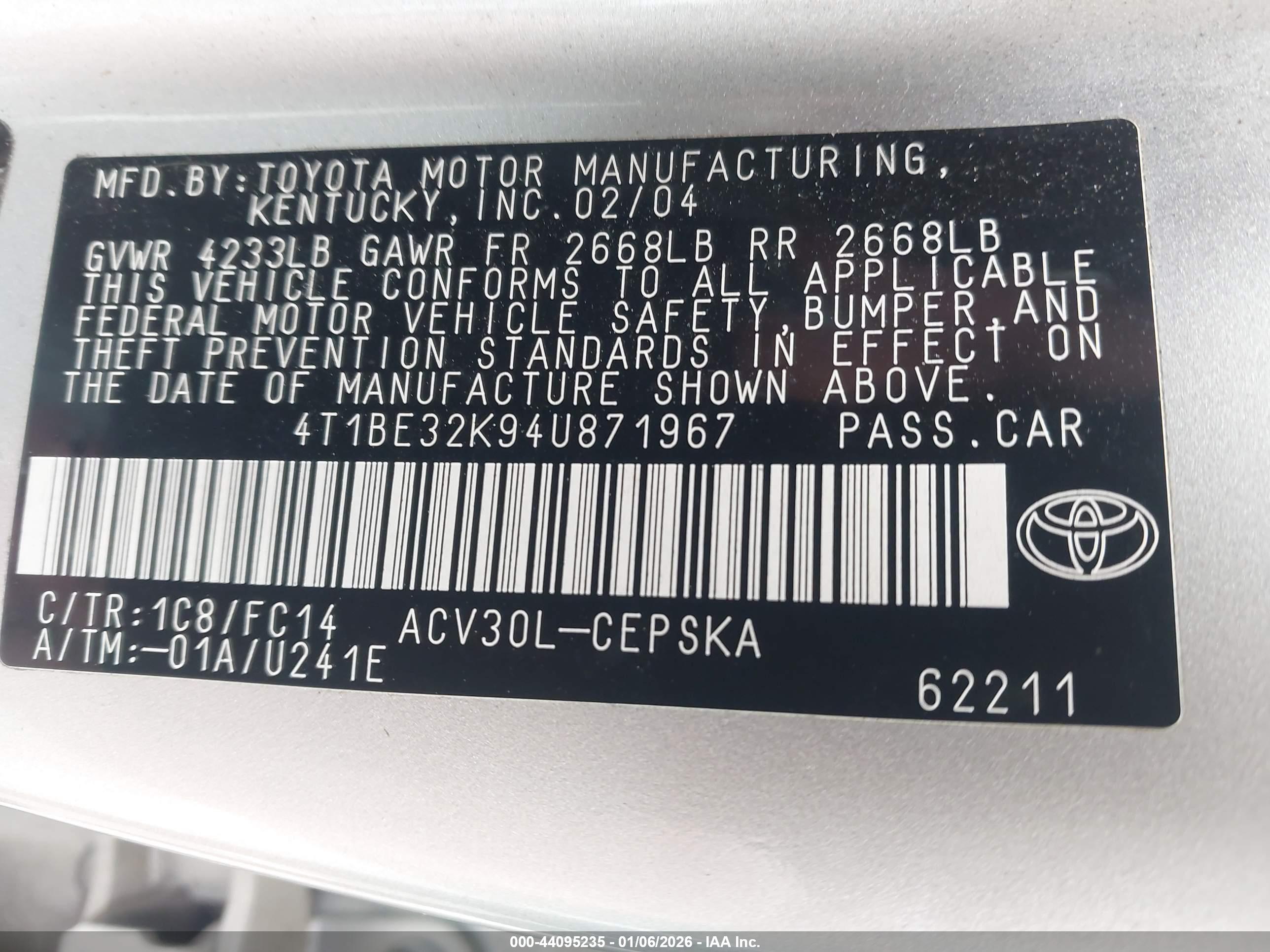 TOYOTA CAMRY image 9