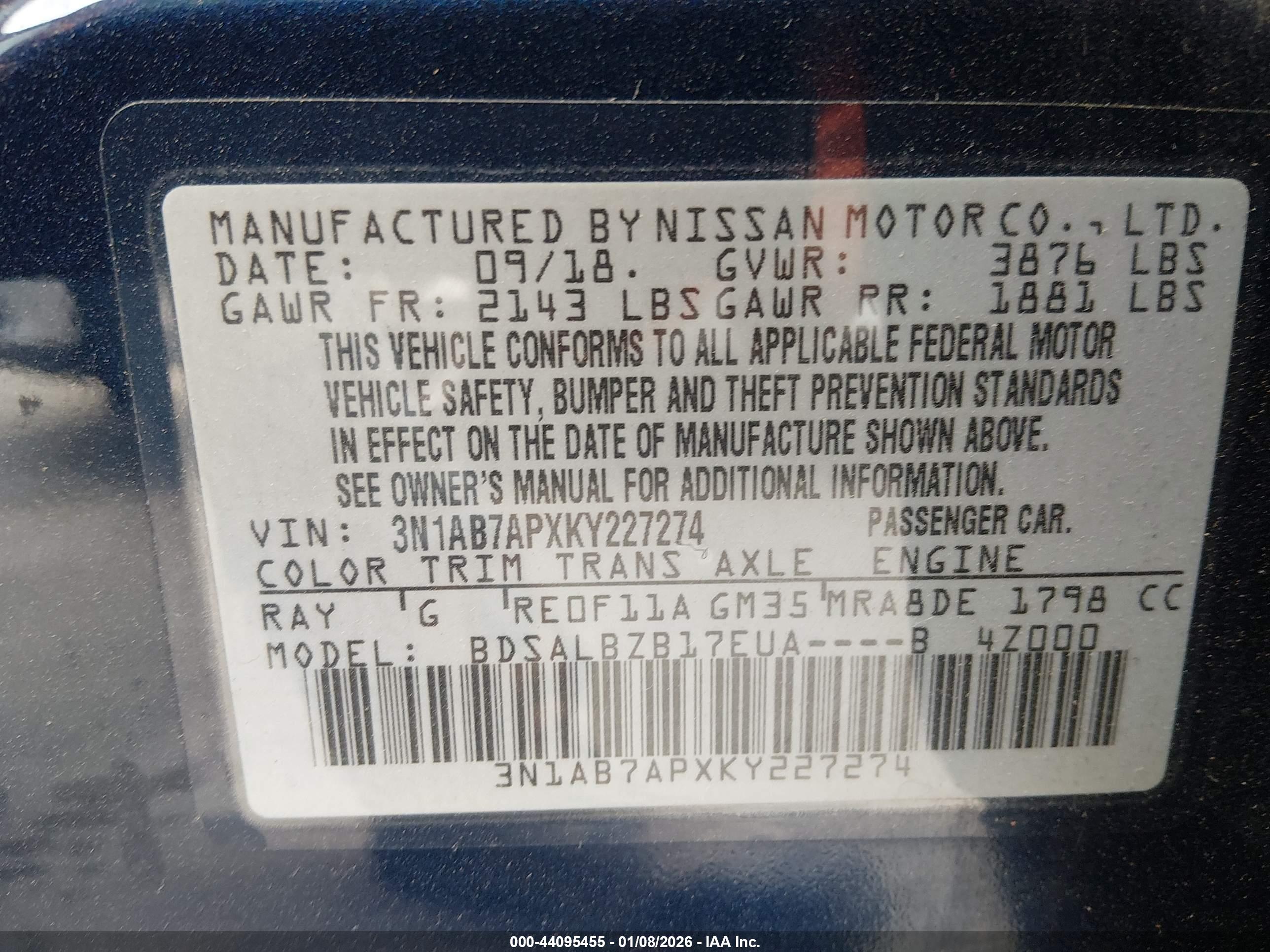 NISSAN SENTRA image 9