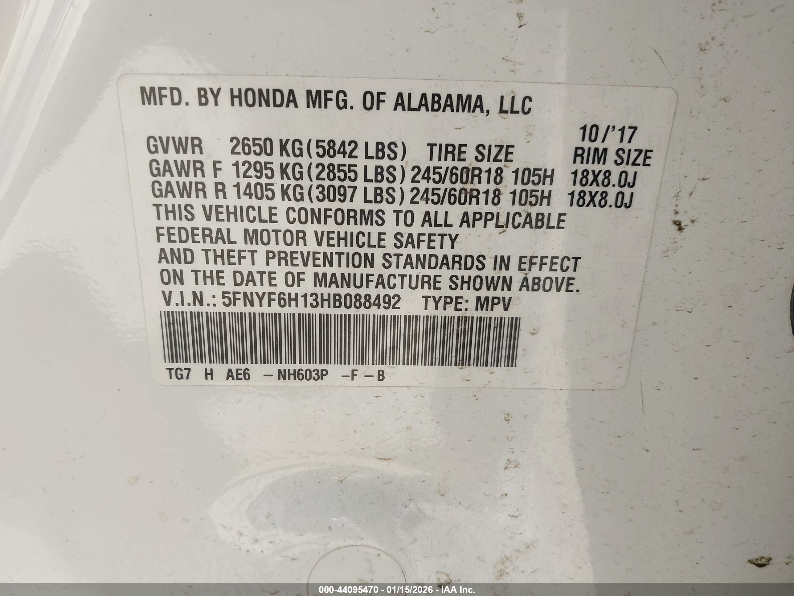 HONDA PILOT image 9