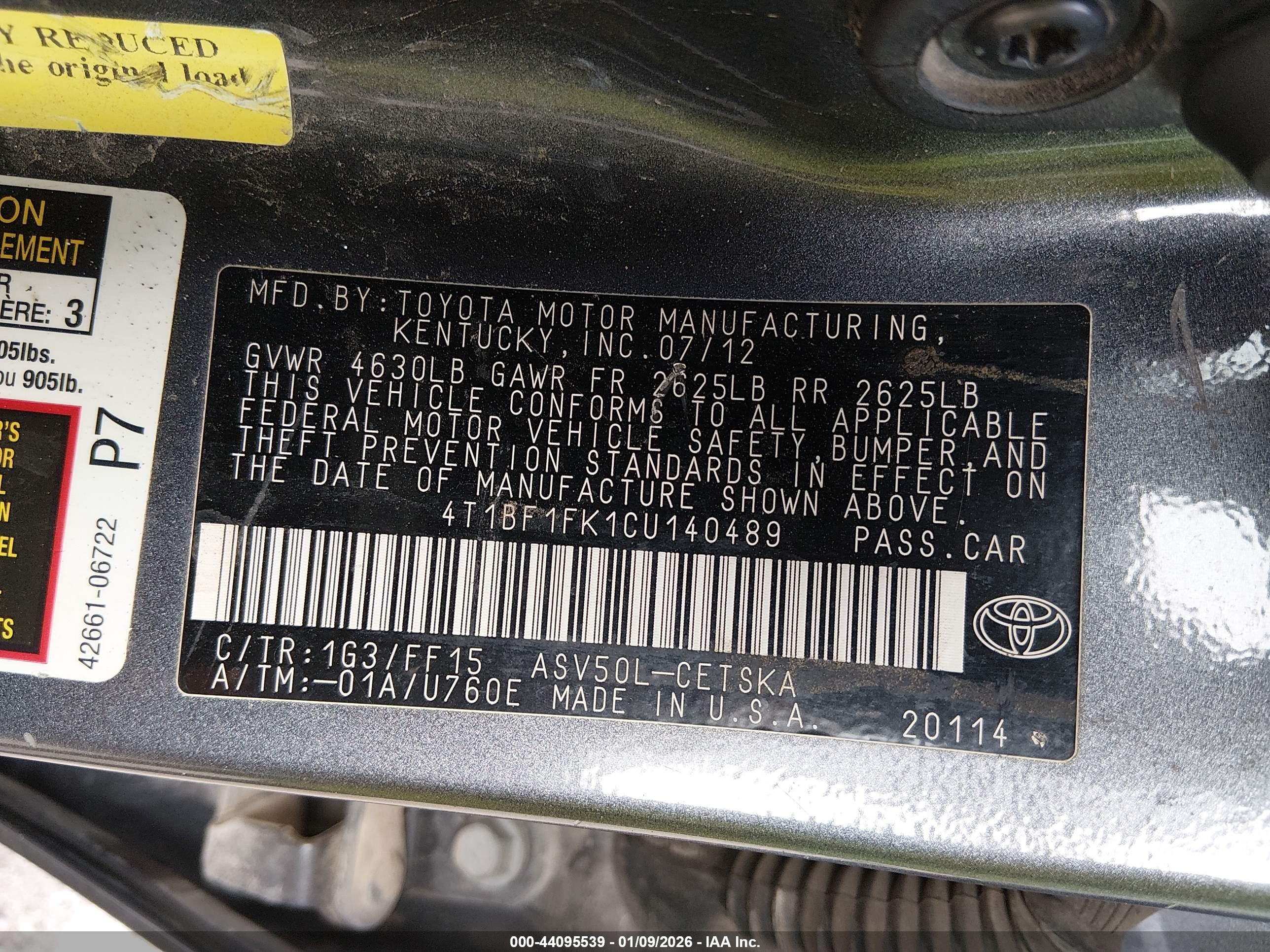 TOYOTA CAMRY image 9