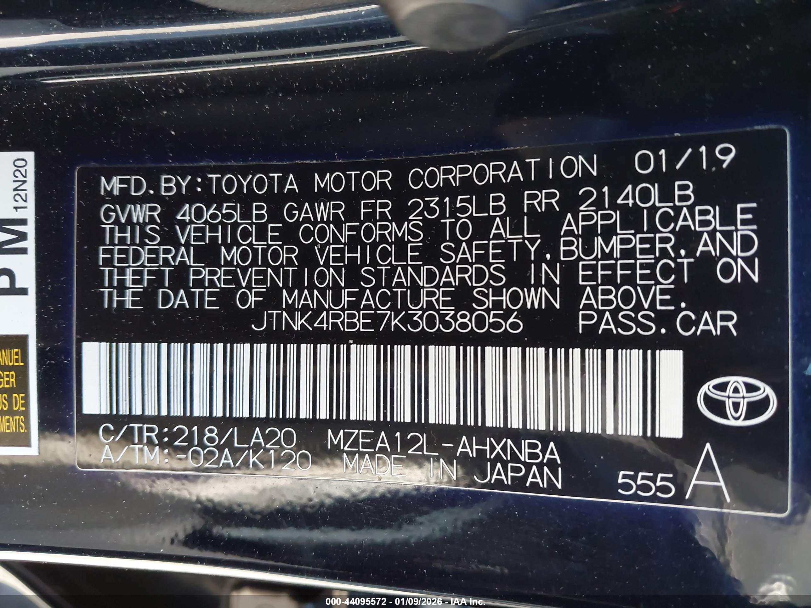 TOYOTA COROLLA image 9