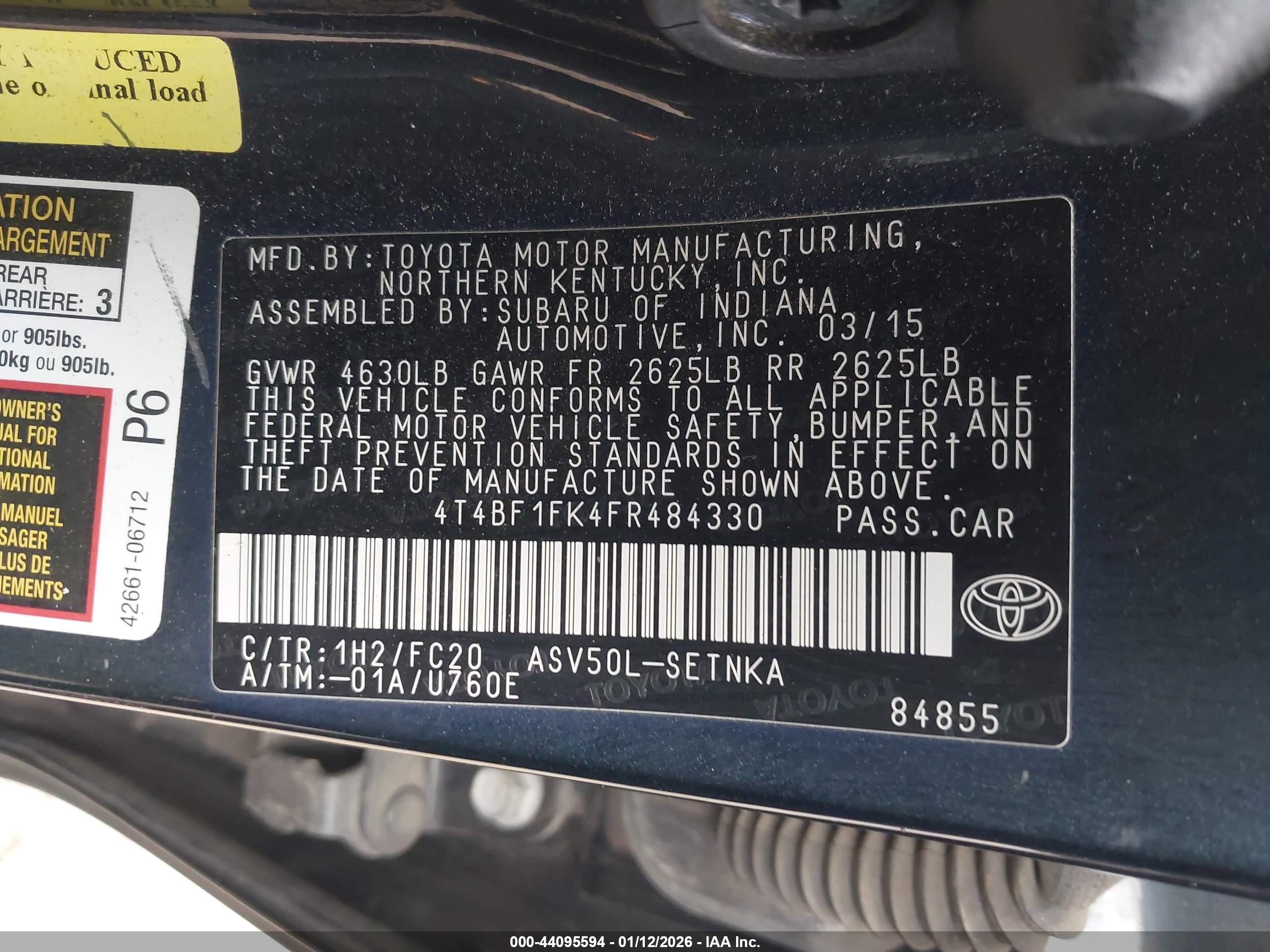 TOYOTA CAMRY image 9