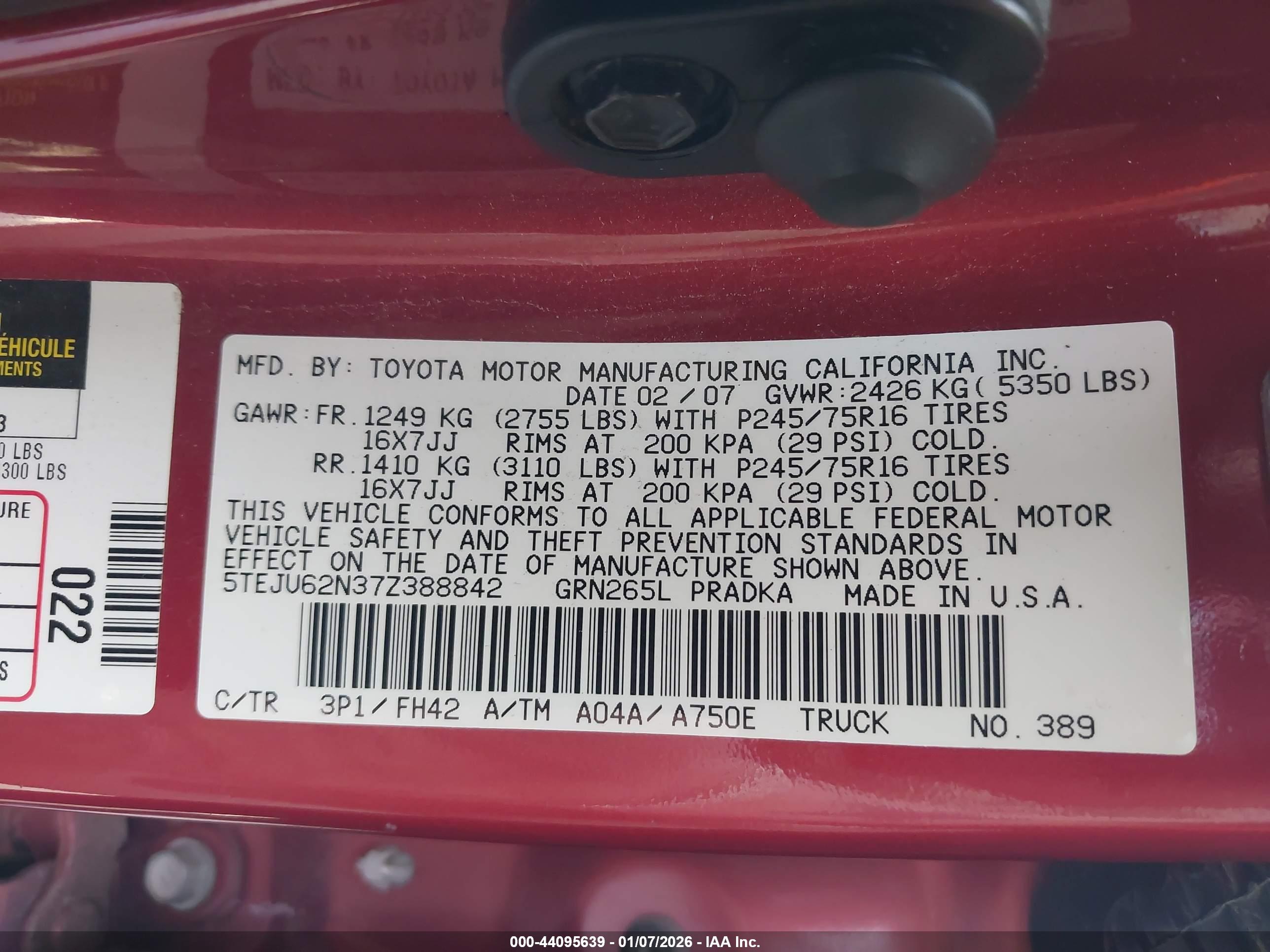 TOYOTA TACOMA image 9