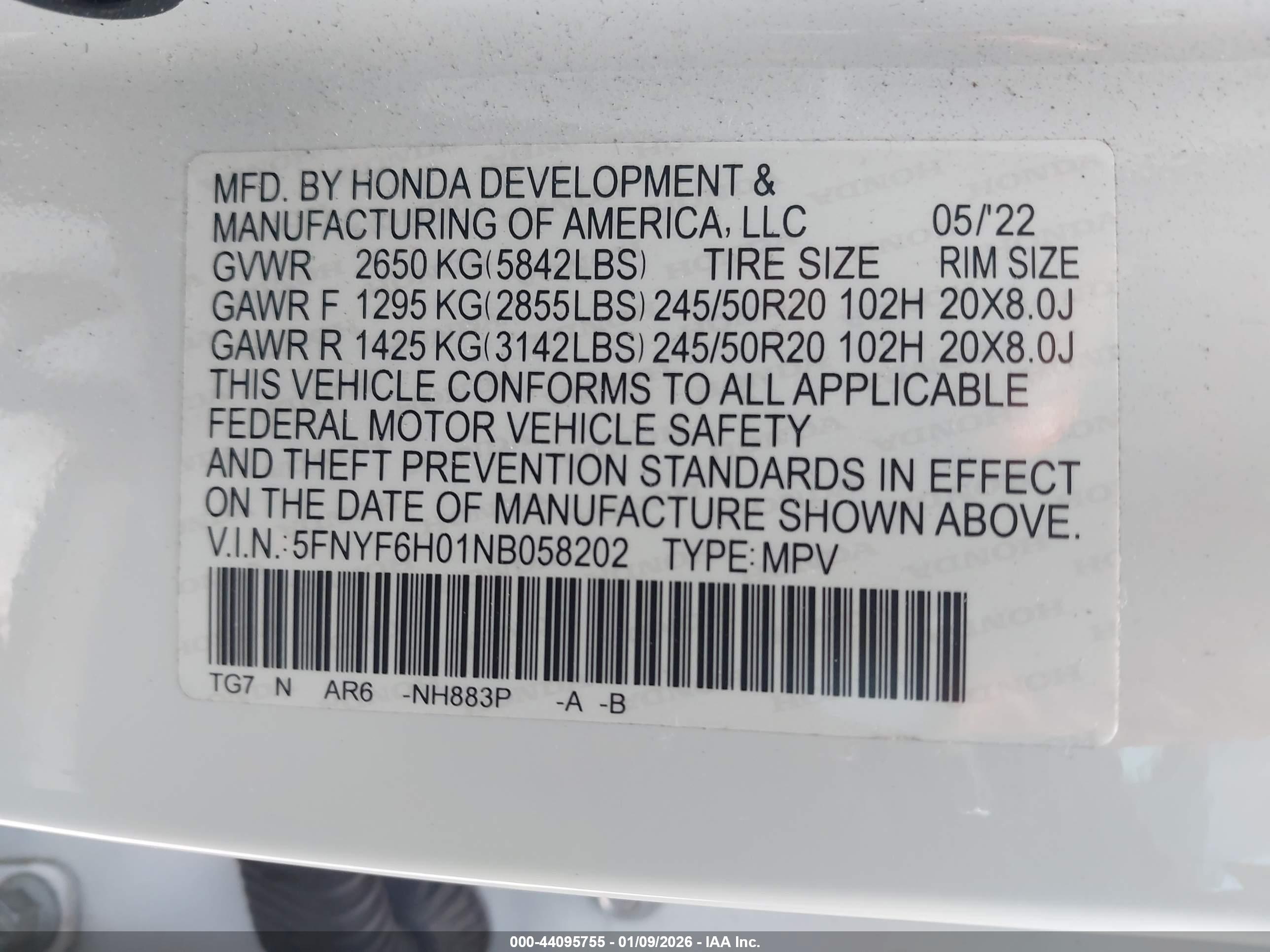 HONDA PILOT image 9