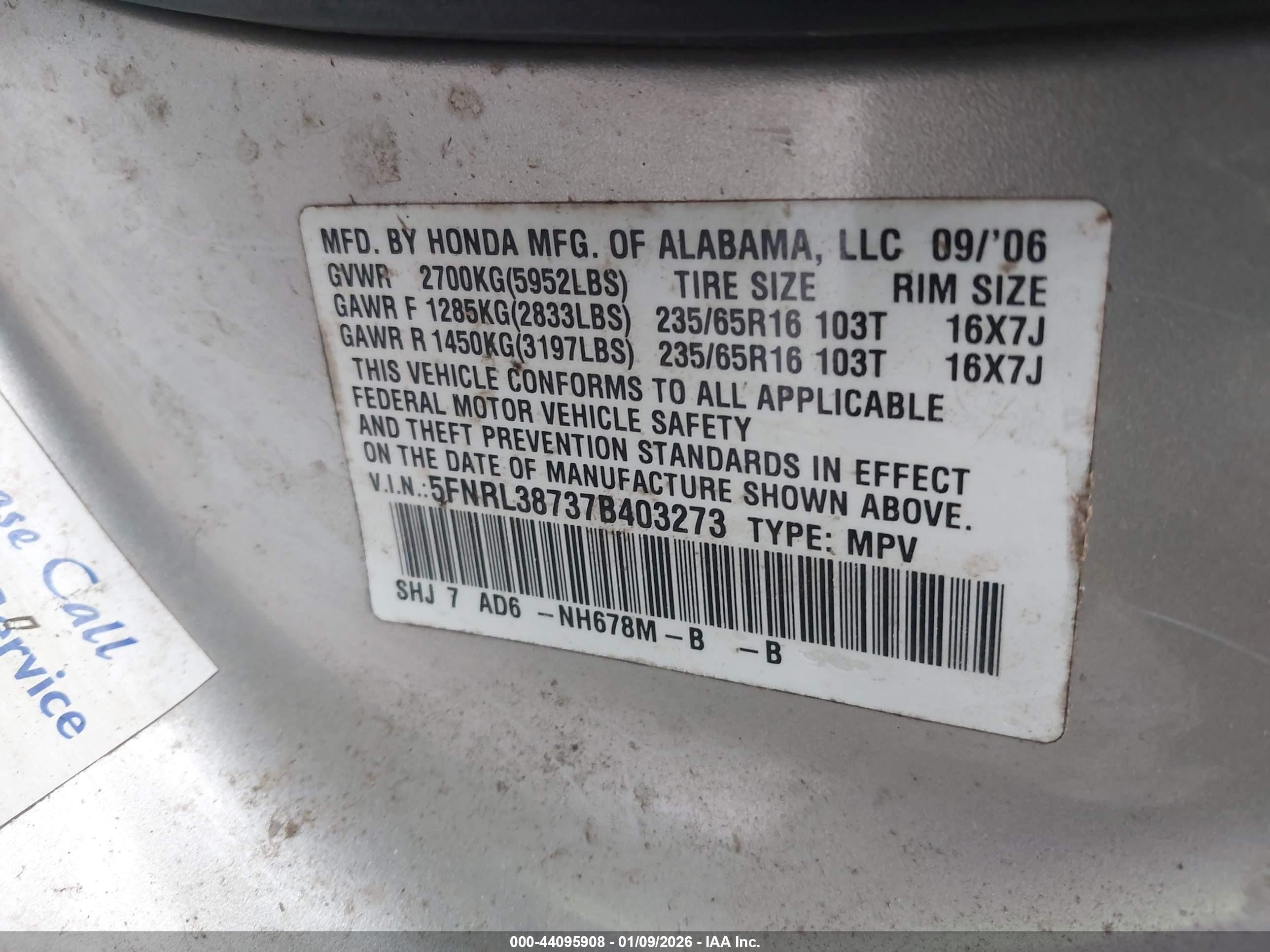 HONDA ODYSSEY image 9