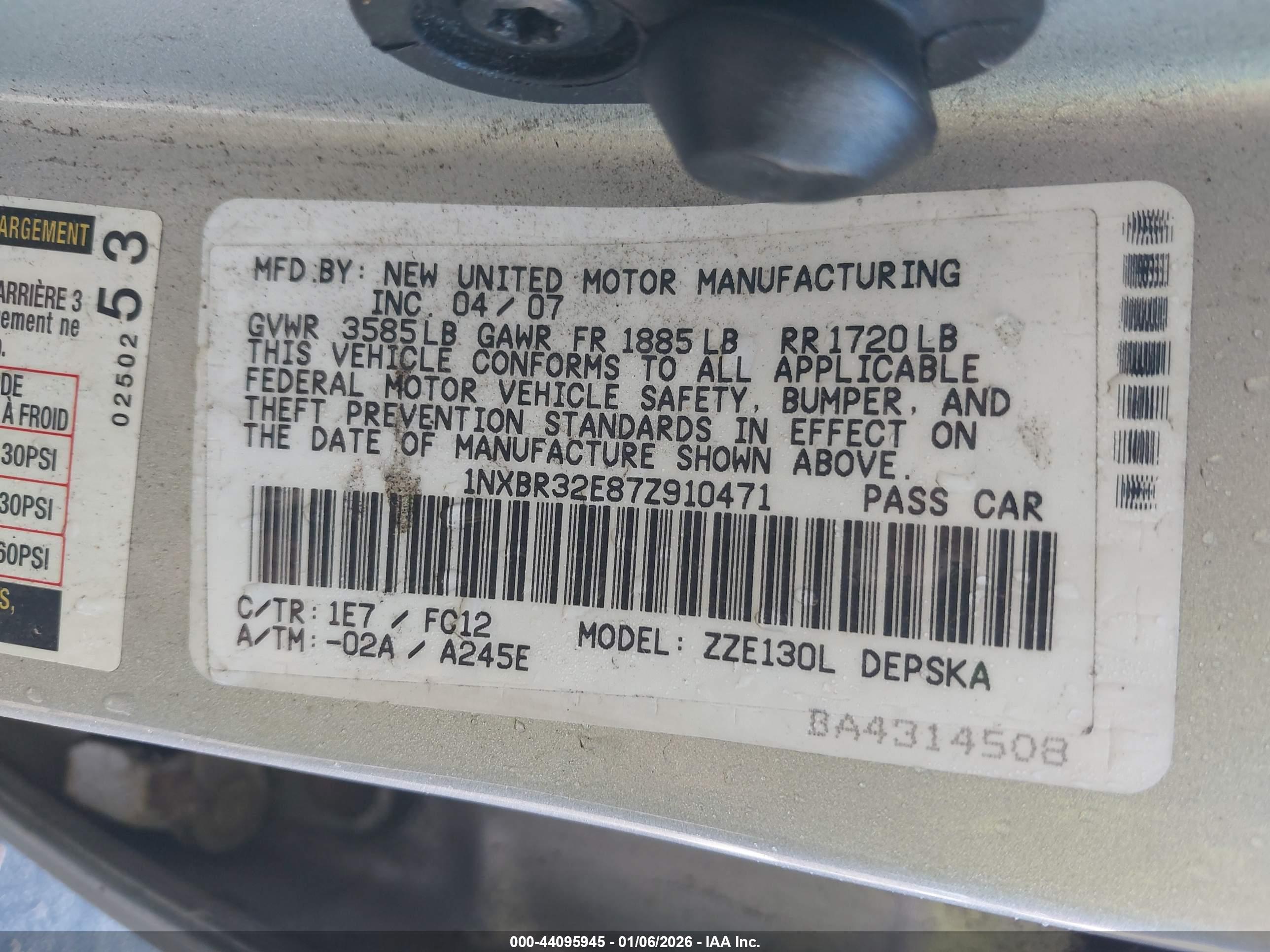TOYOTA COROLLA image 9