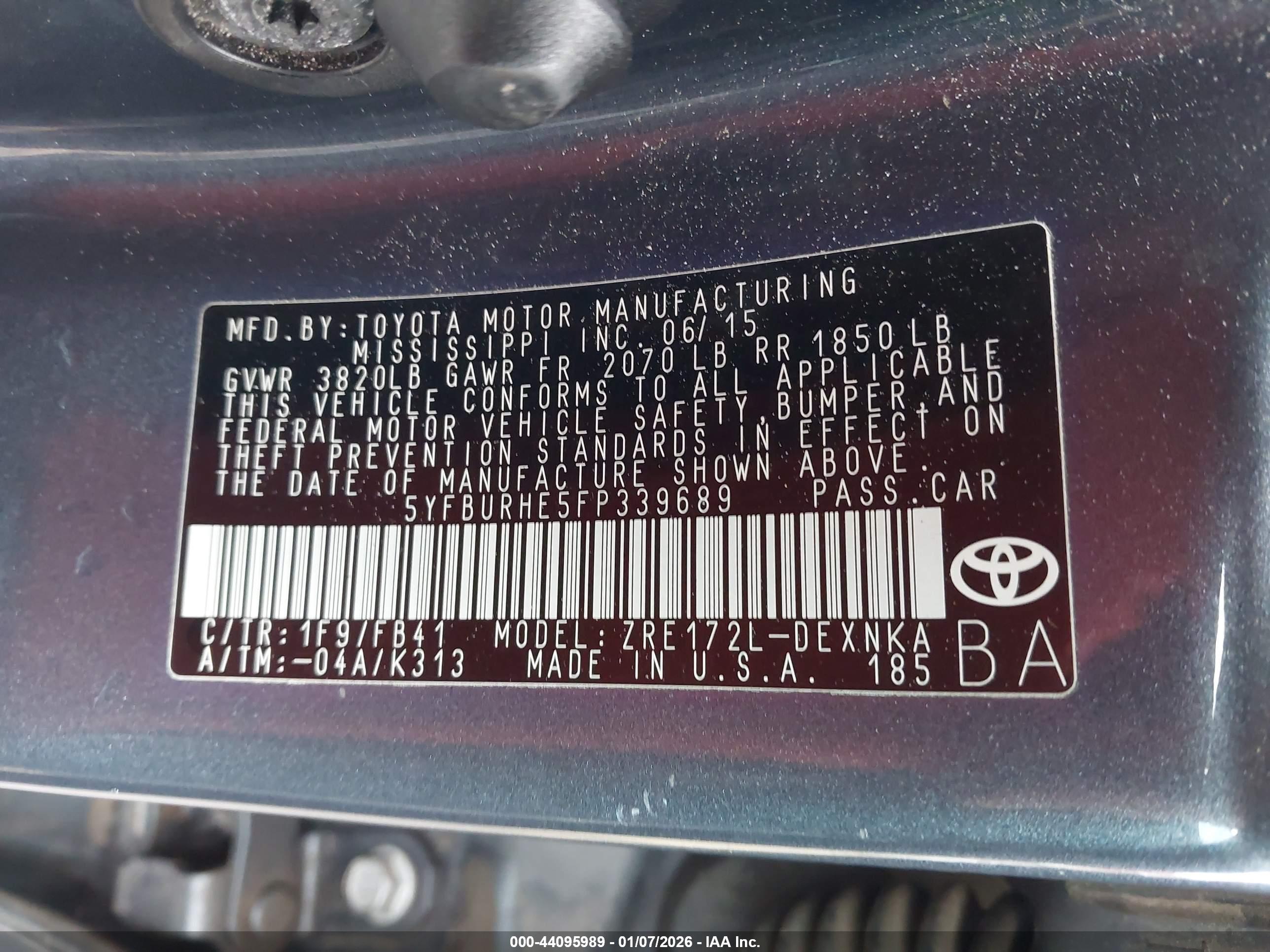 TOYOTA COROLLA image 9