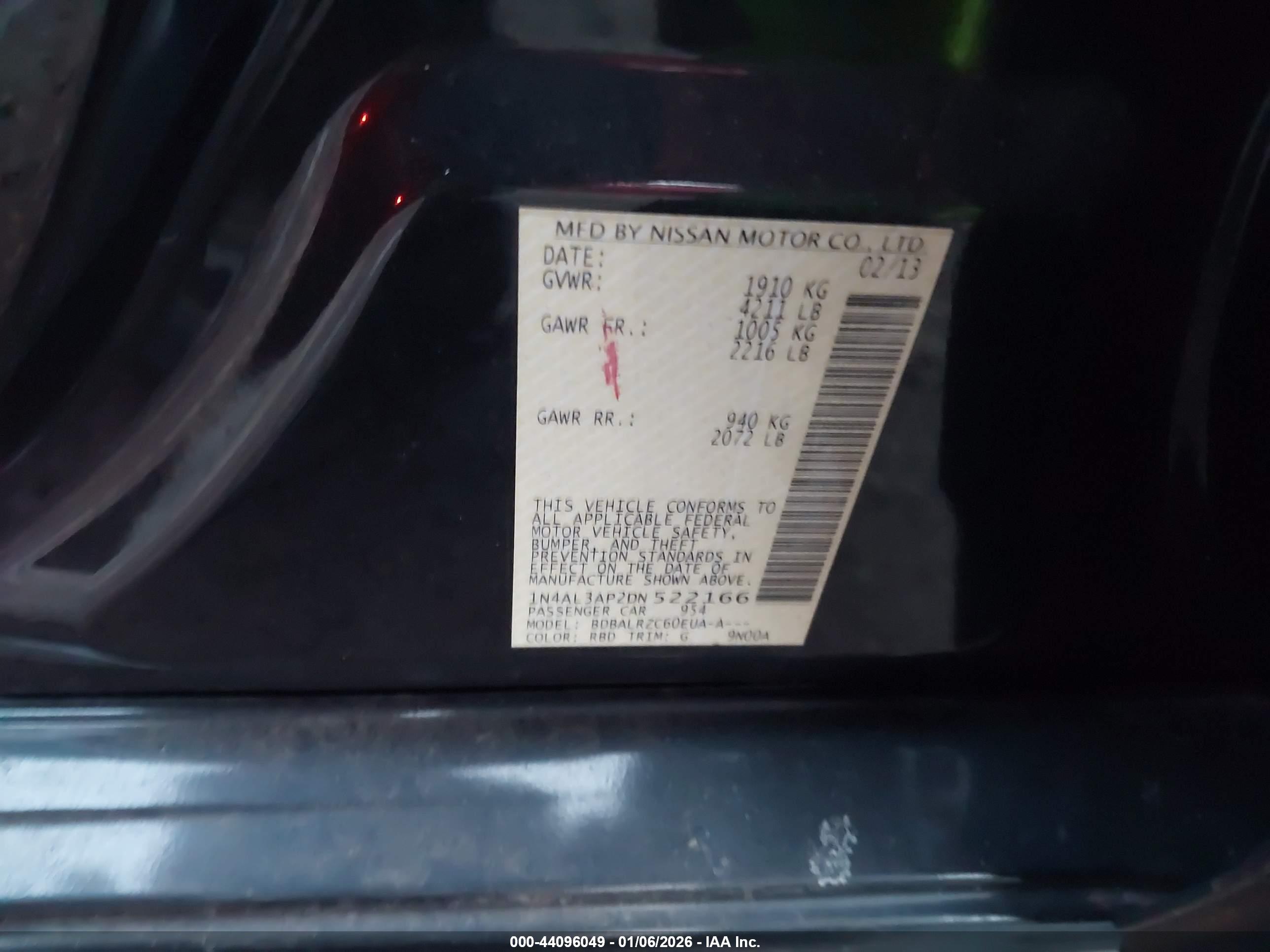 NISSAN ALTIMA image 9