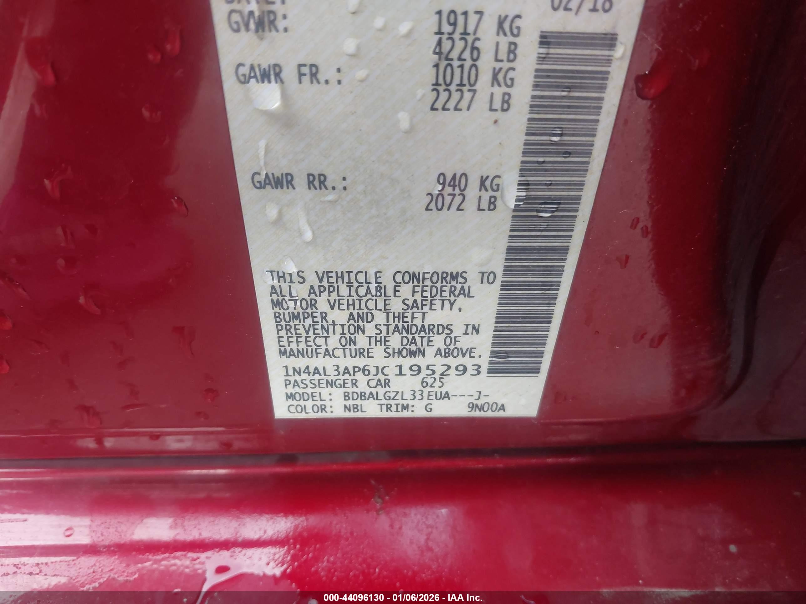 NISSAN ALTIMA image 9