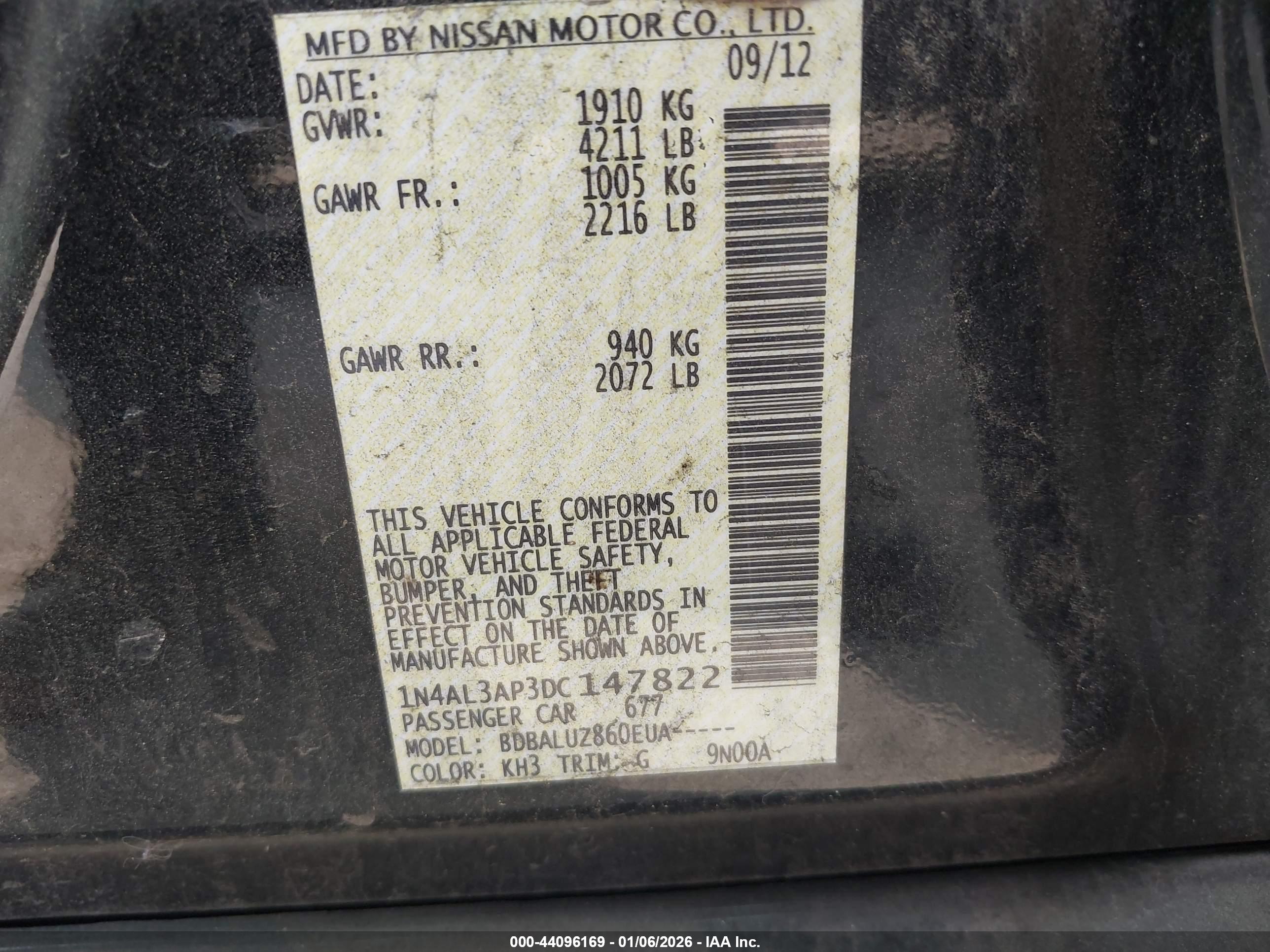 NISSAN ALTIMA image 9