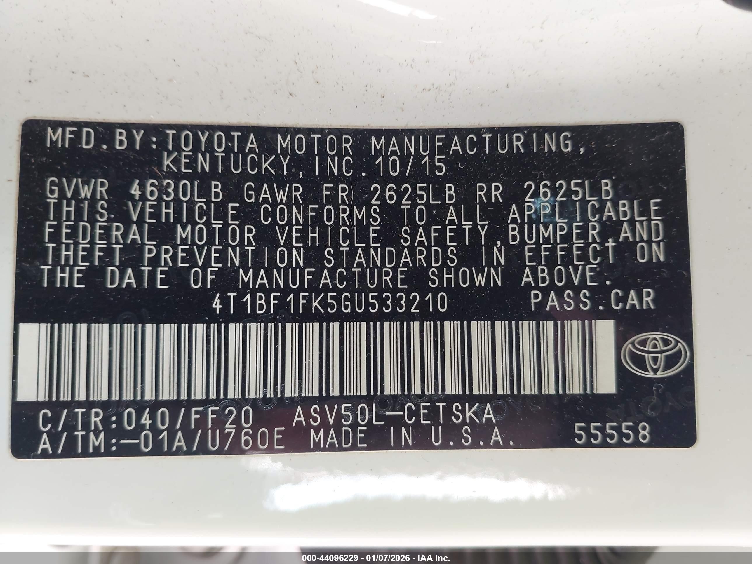 TOYOTA CAMRY image 9