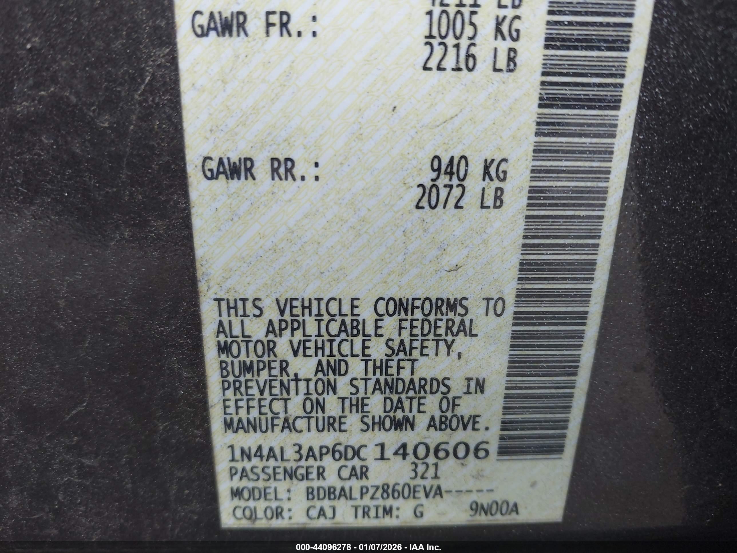 NISSAN ALTIMA image 9