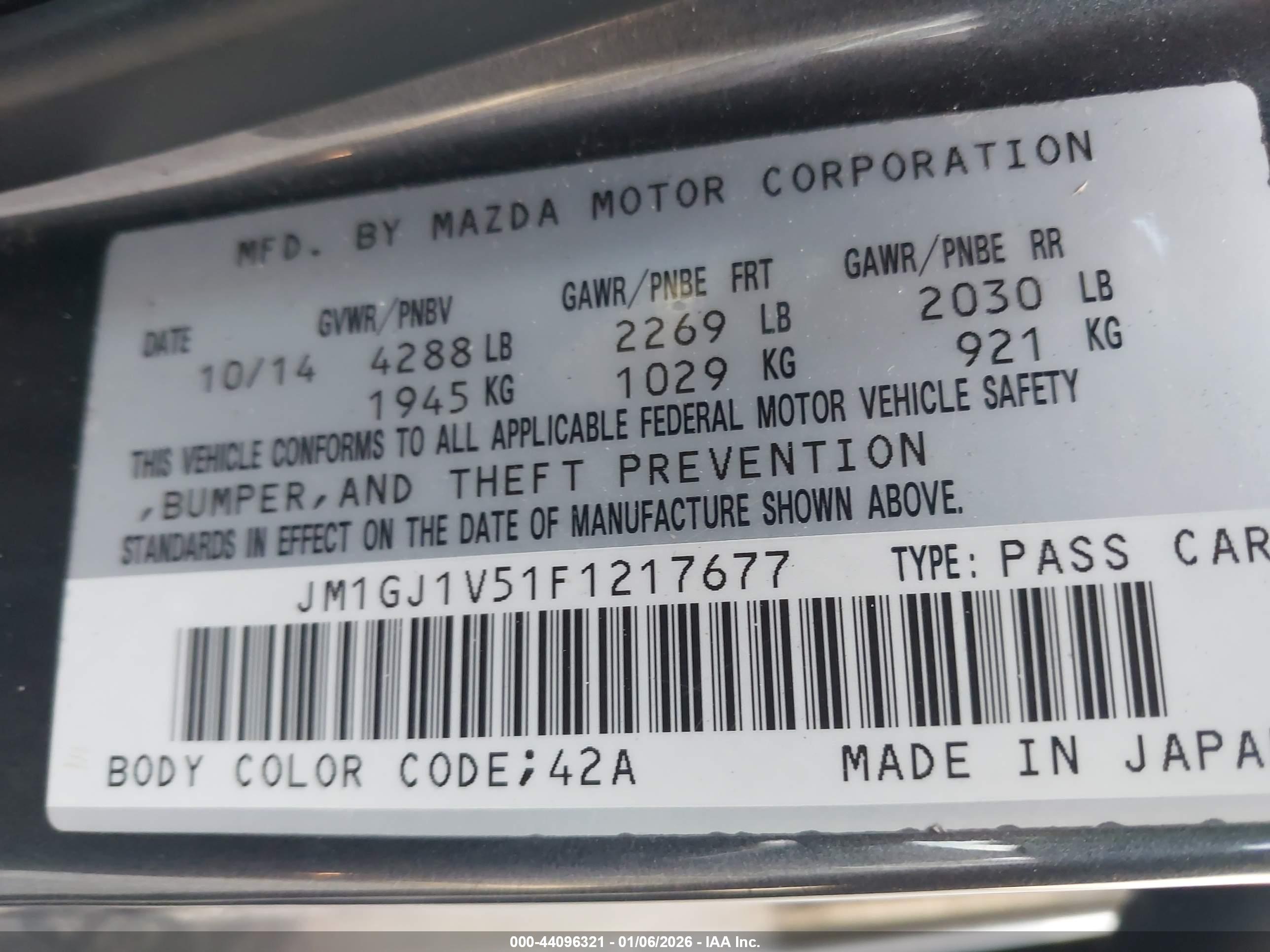 MAZDA MAZDA6 image 9