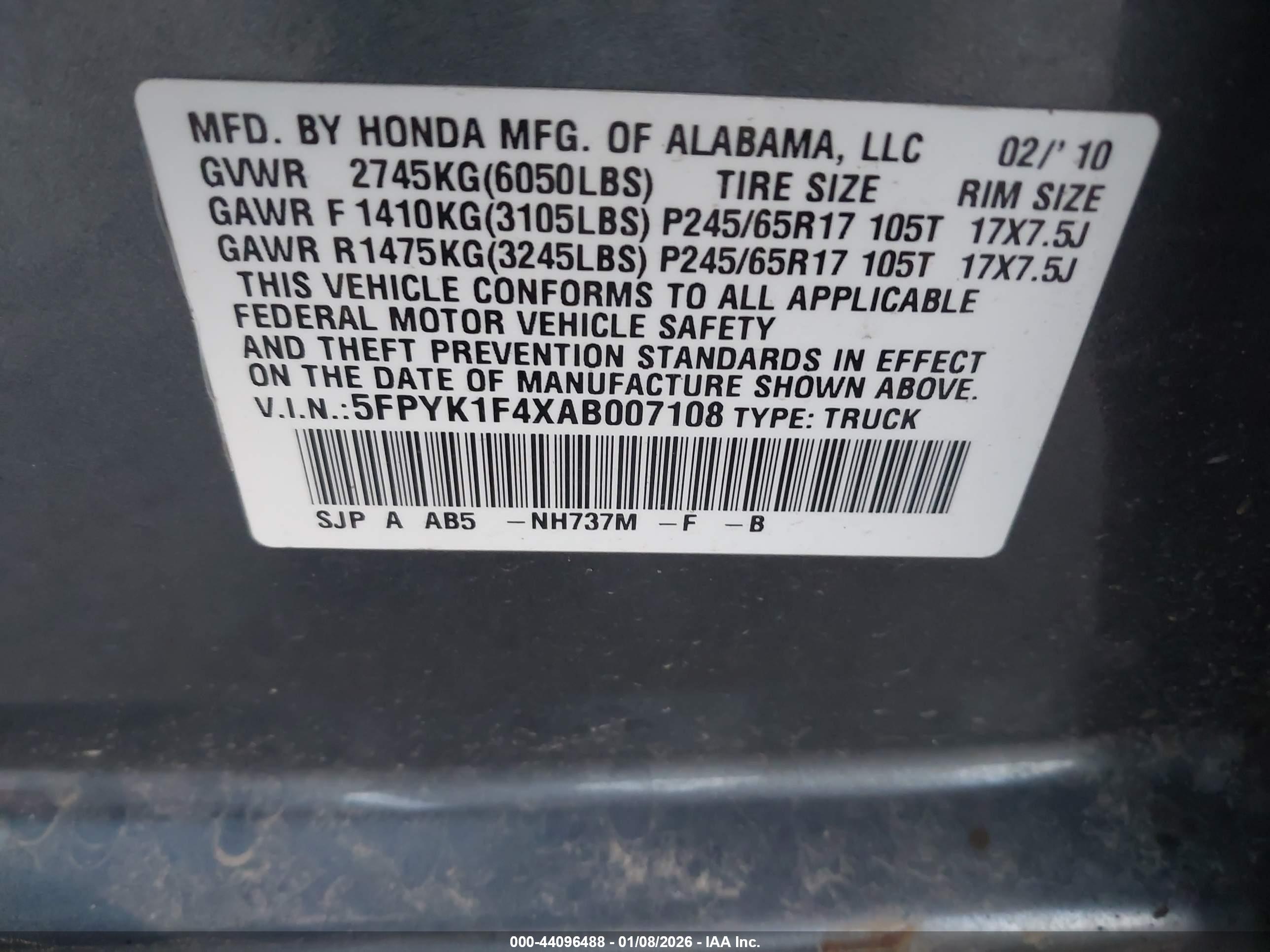 HONDA RIDGELINE image 9