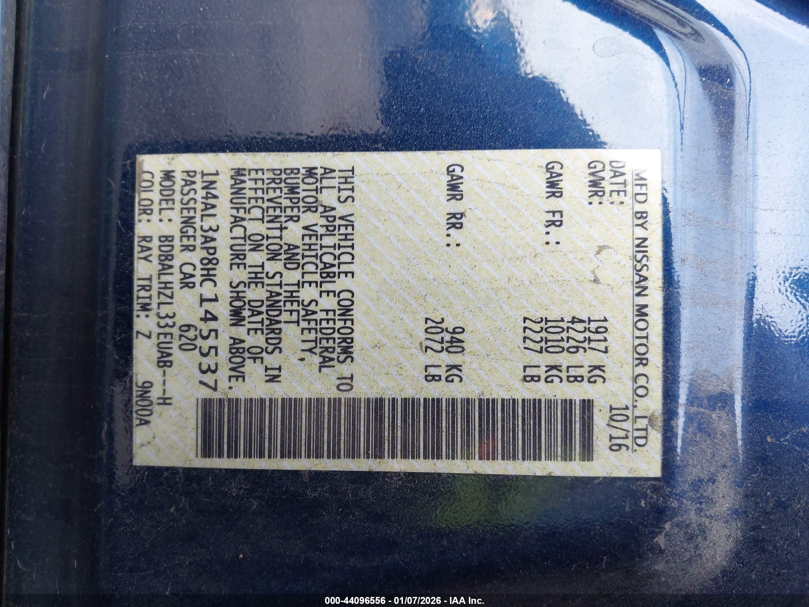NISSAN ALTIMA image 9