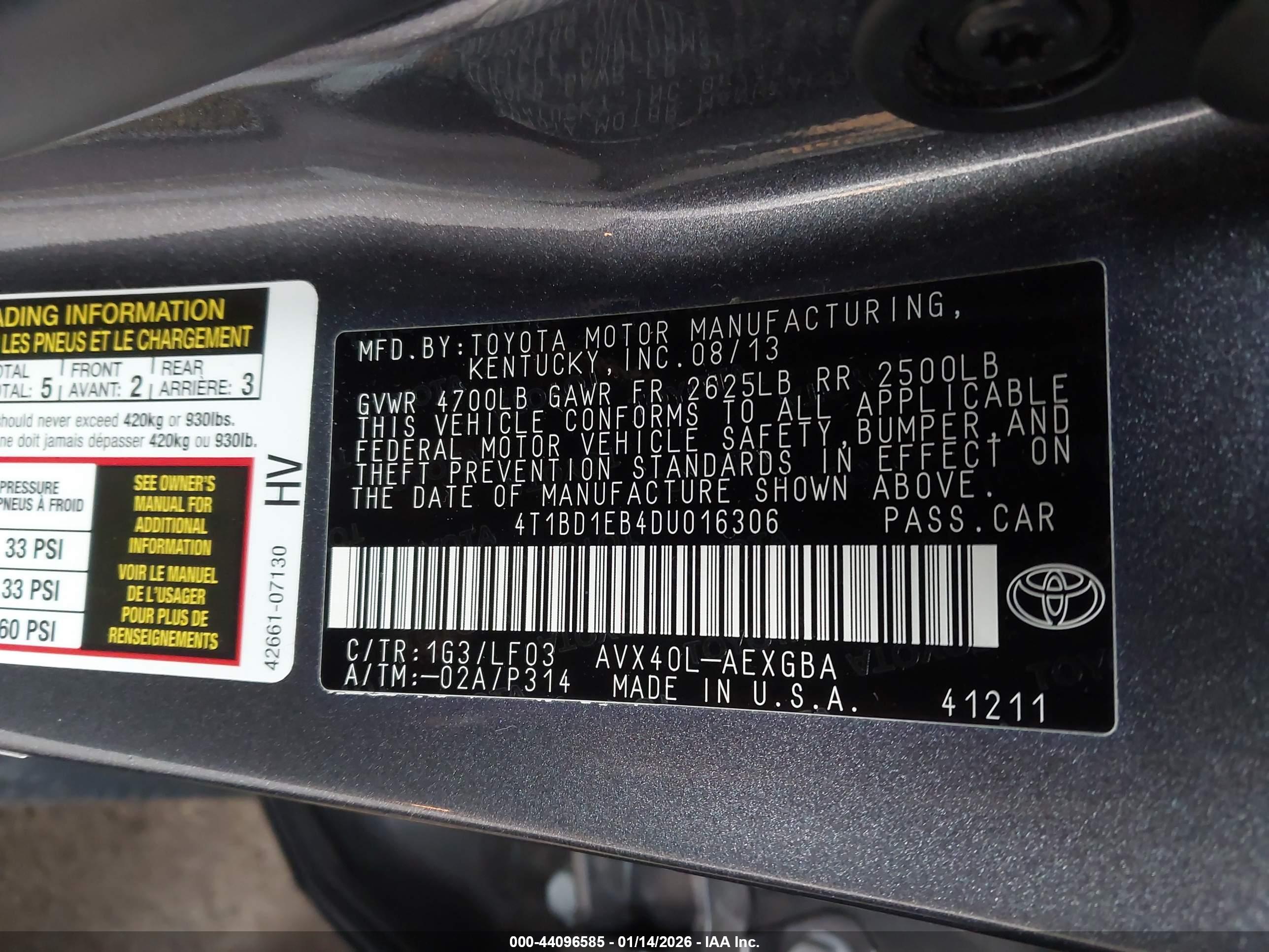 TOYOTA AVALON image 9