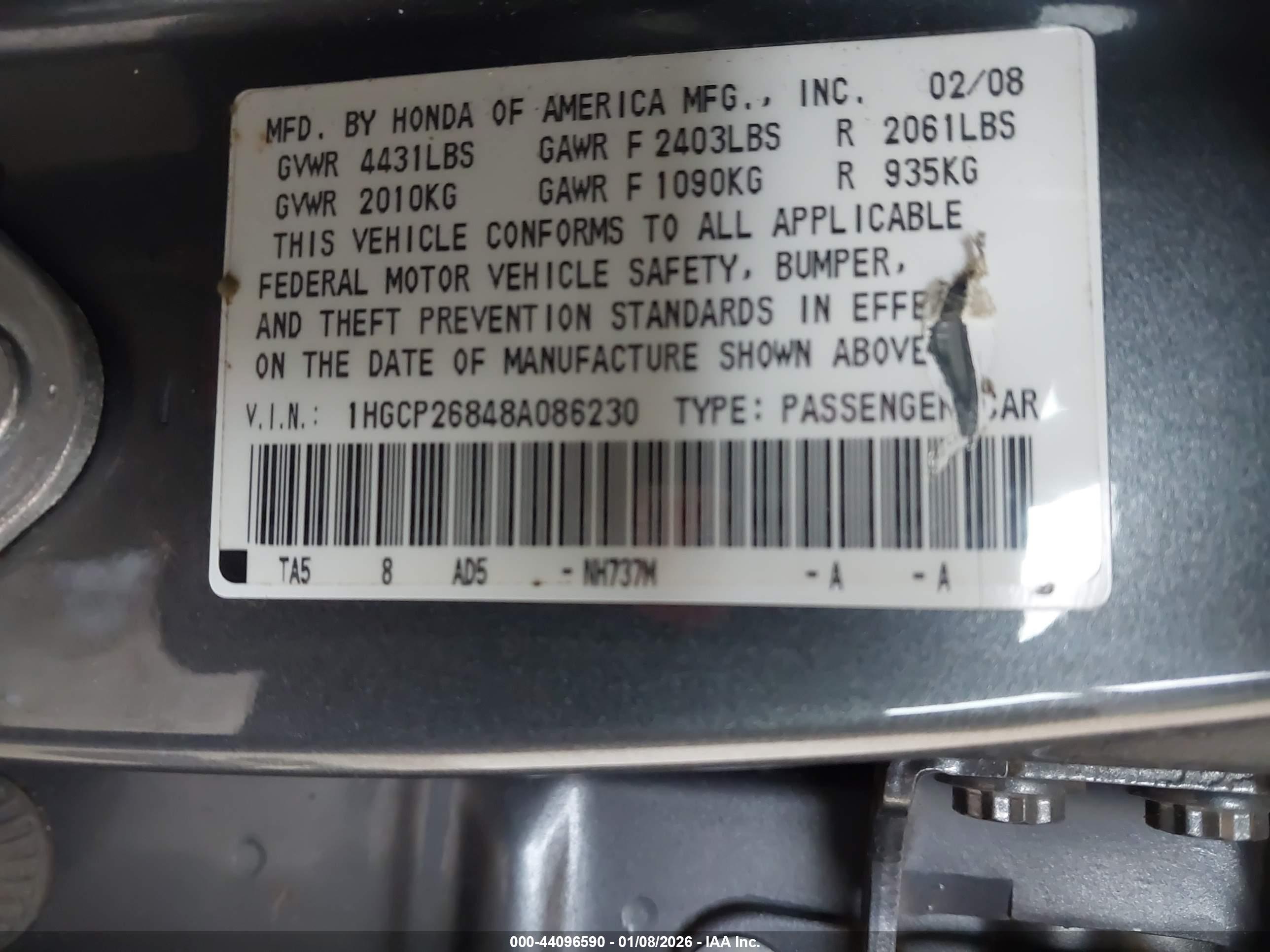 HONDA ACCORD image 9