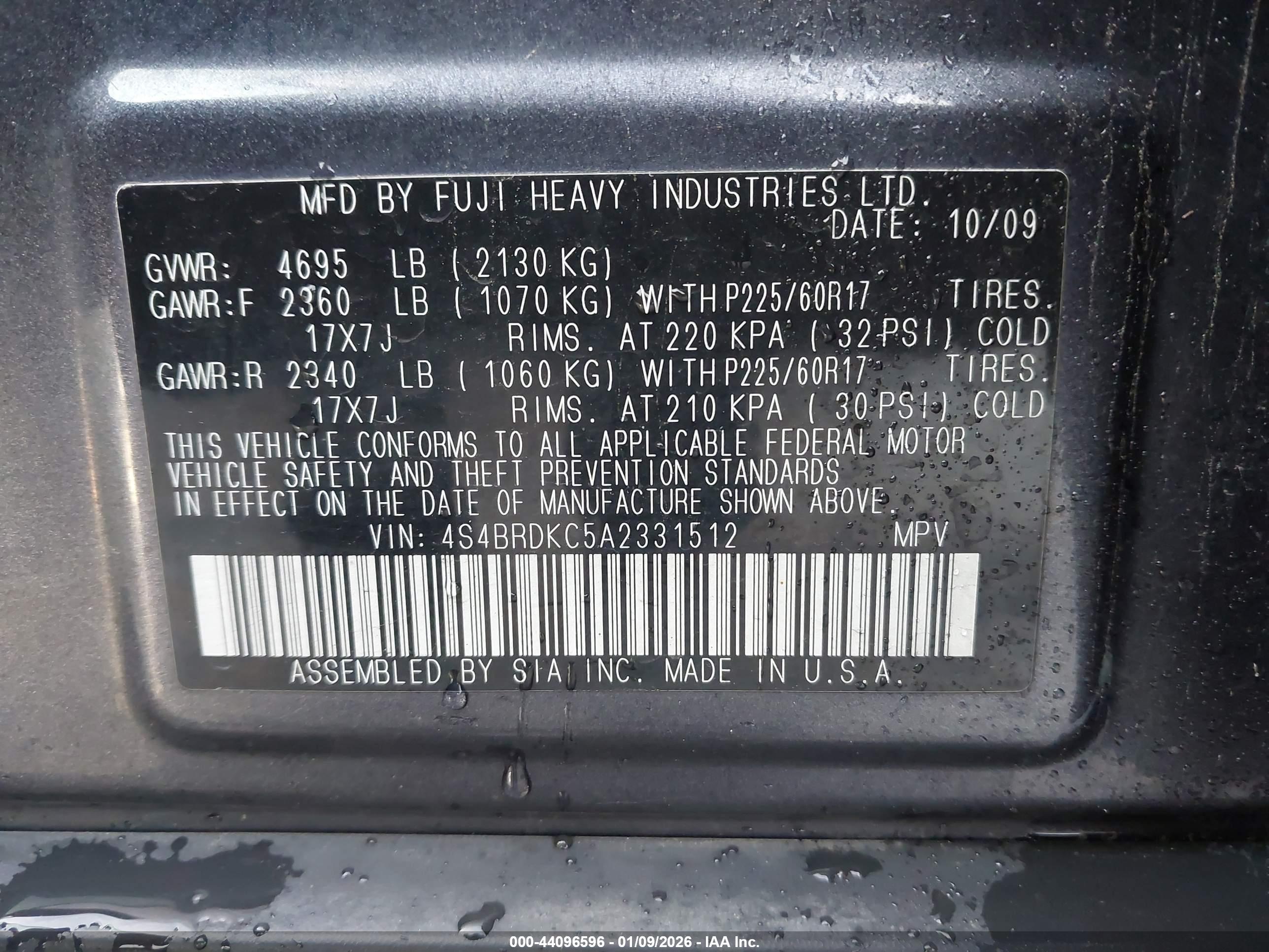 SUBARU OUTBACK image 9