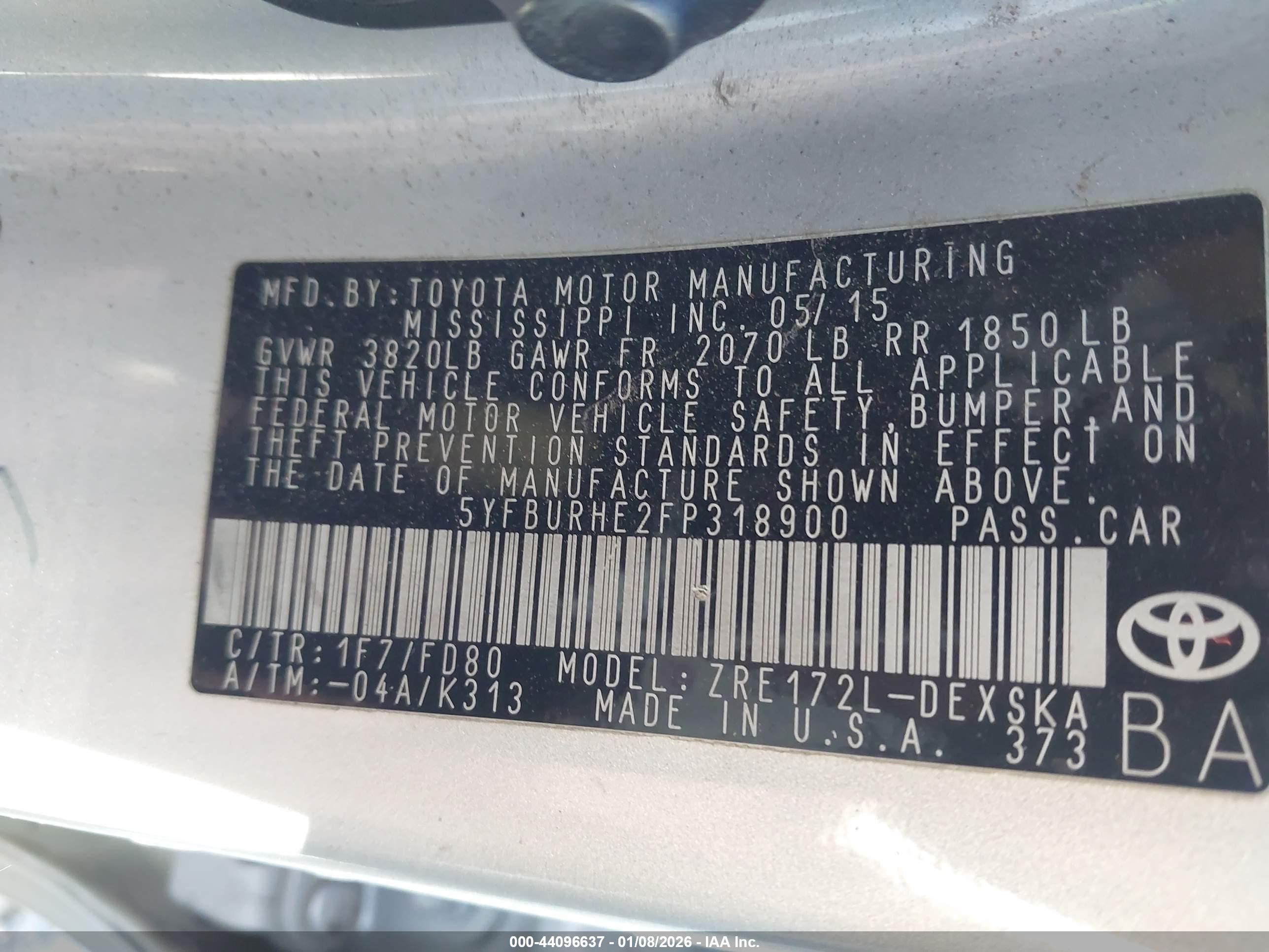 TOYOTA COROLLA image 9
