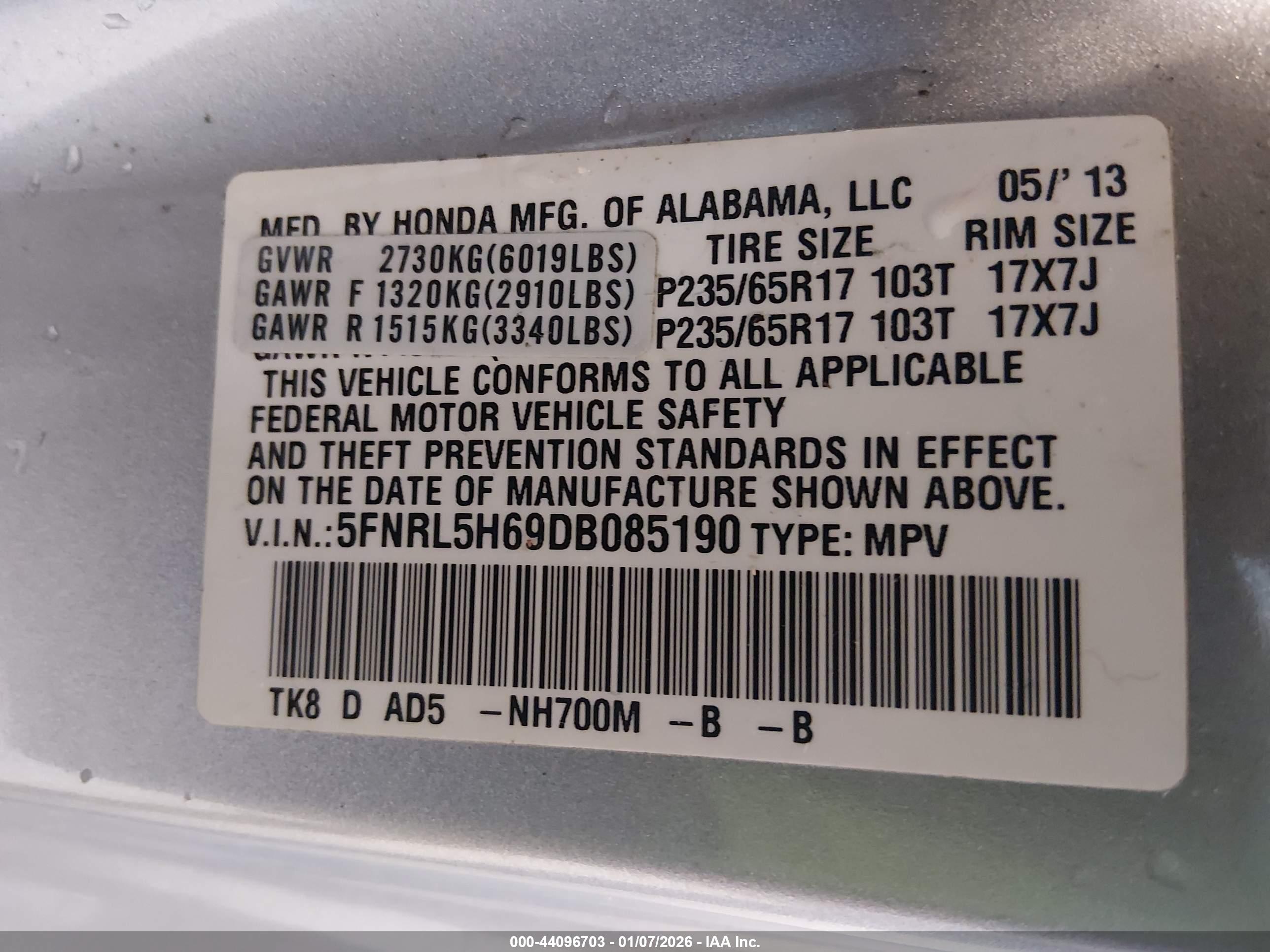 HONDA ODYSSEY image 9