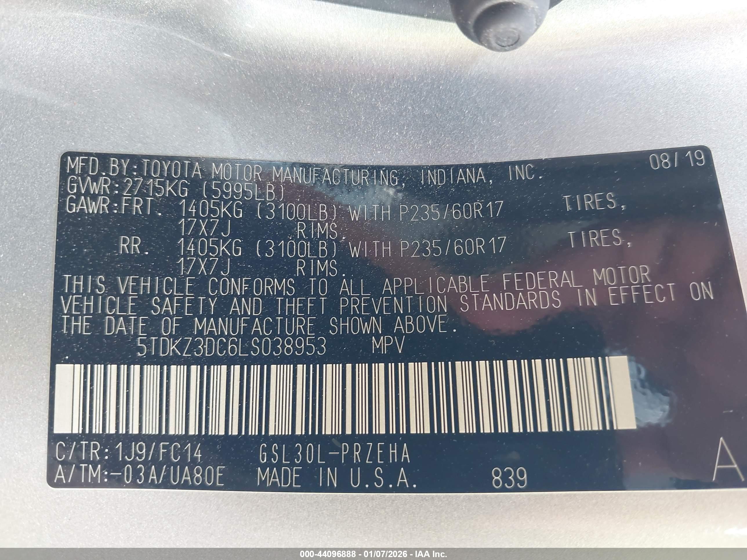 TOYOTA SIENNA image 9