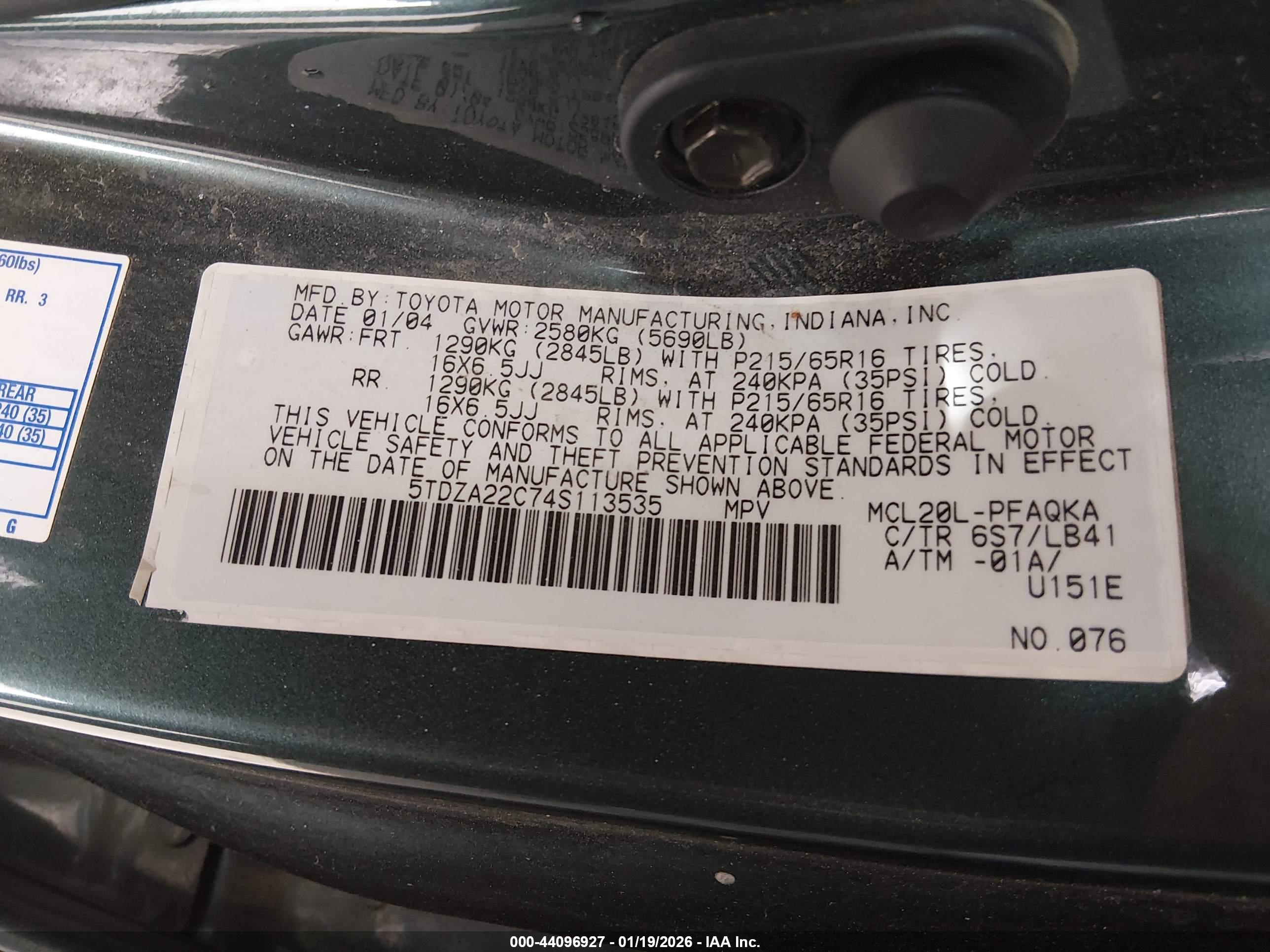 TOYOTA SIENNA image 9