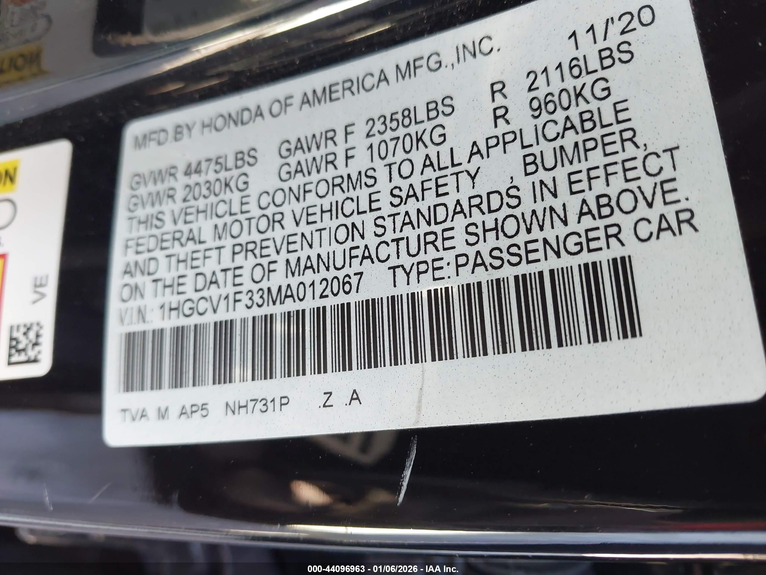 HONDA ACCORD image 9