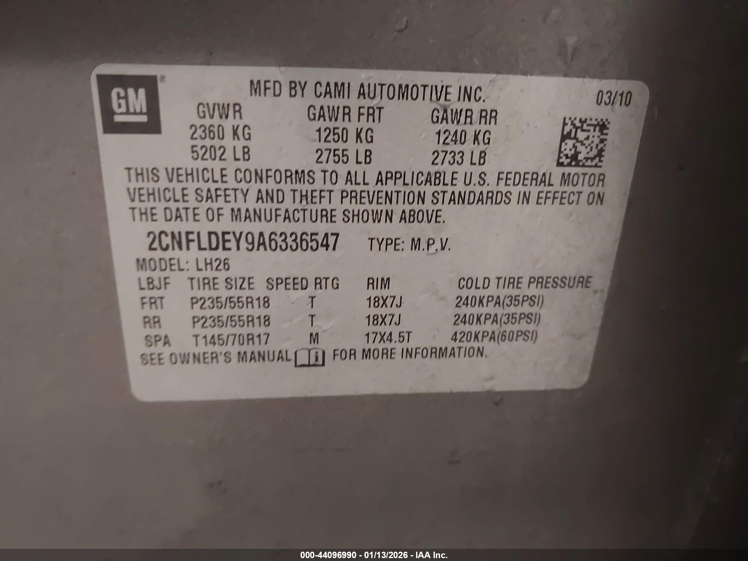 CHEVROLET EQUINOX image 9