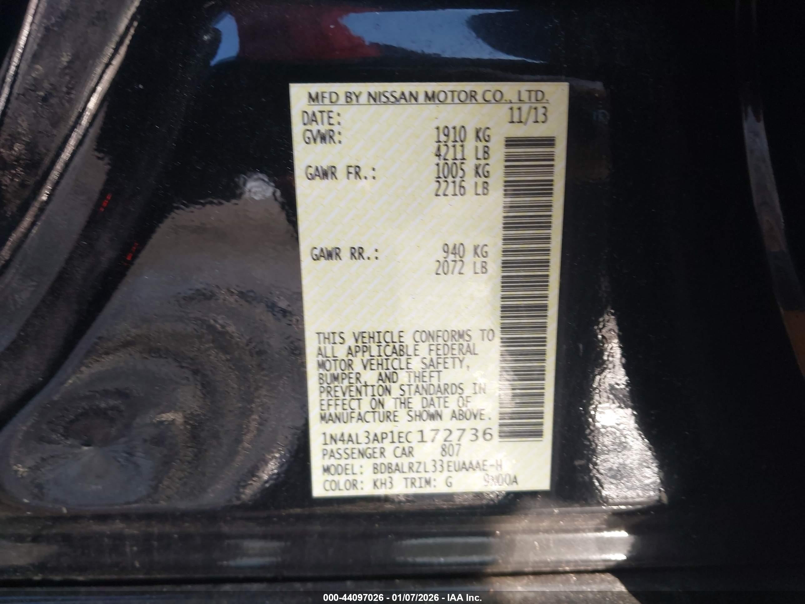 NISSAN ALTIMA image 9