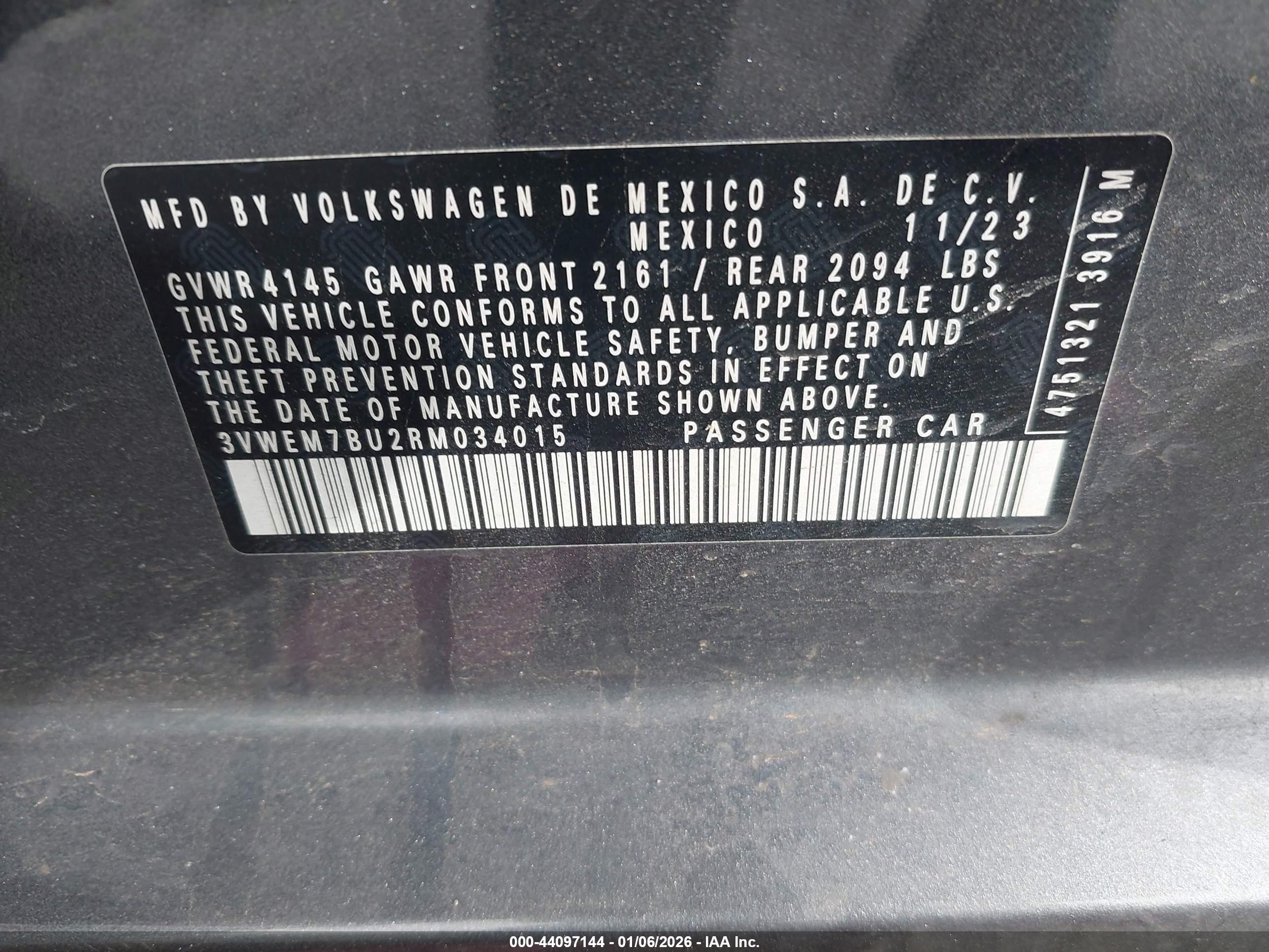 VOLKSWAGEN JETTA image 9