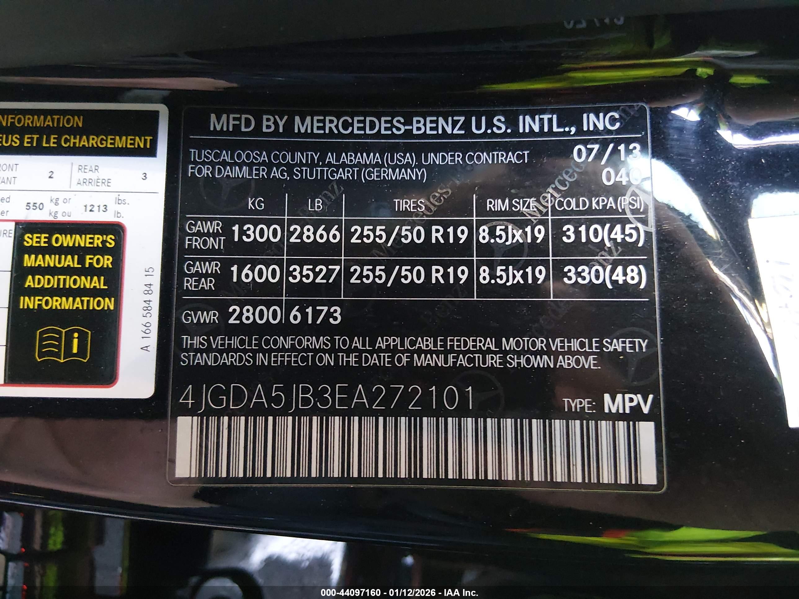 MERCEDES-BENZ ML image 9
