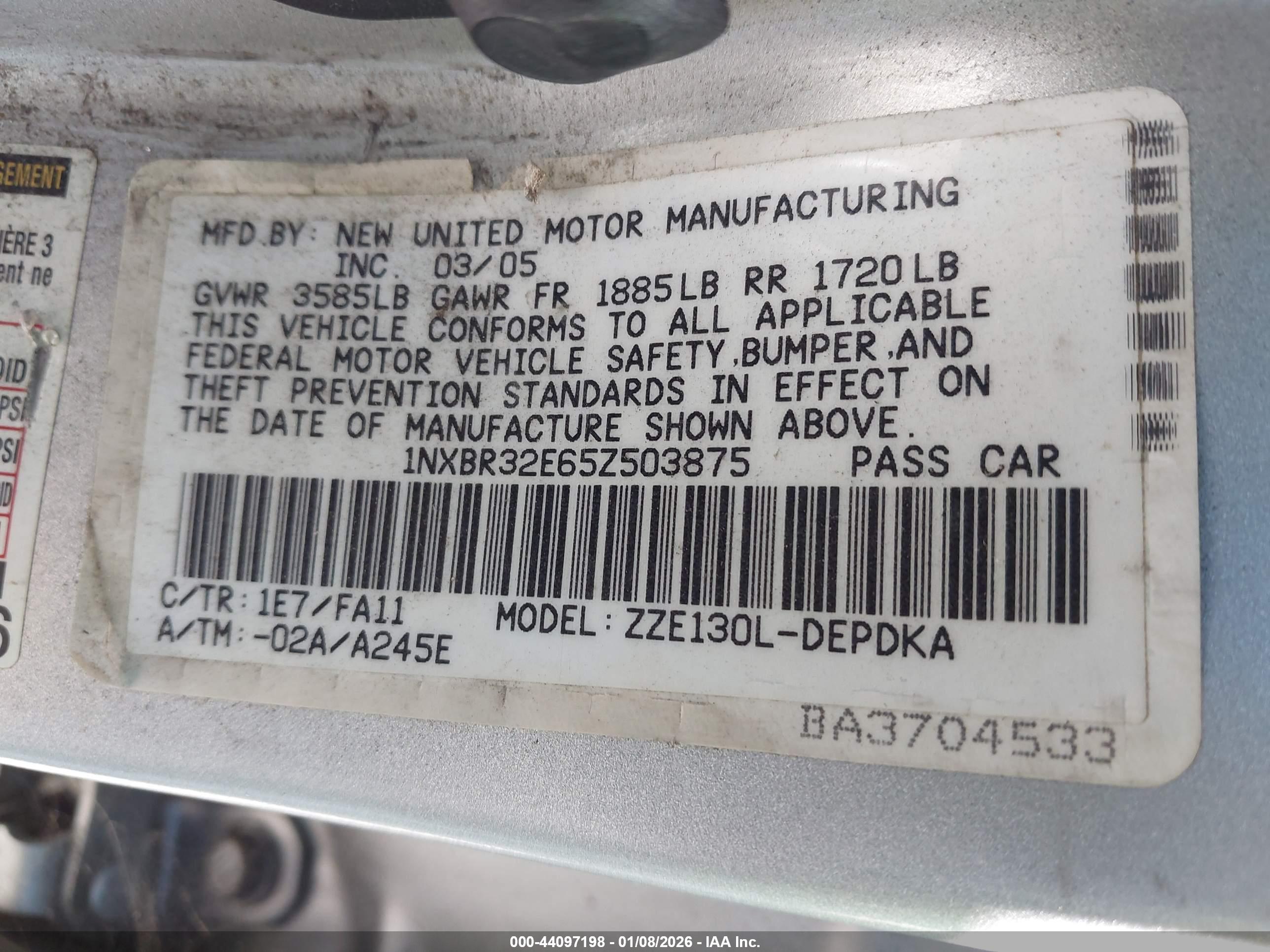 TOYOTA COROLLA image 9